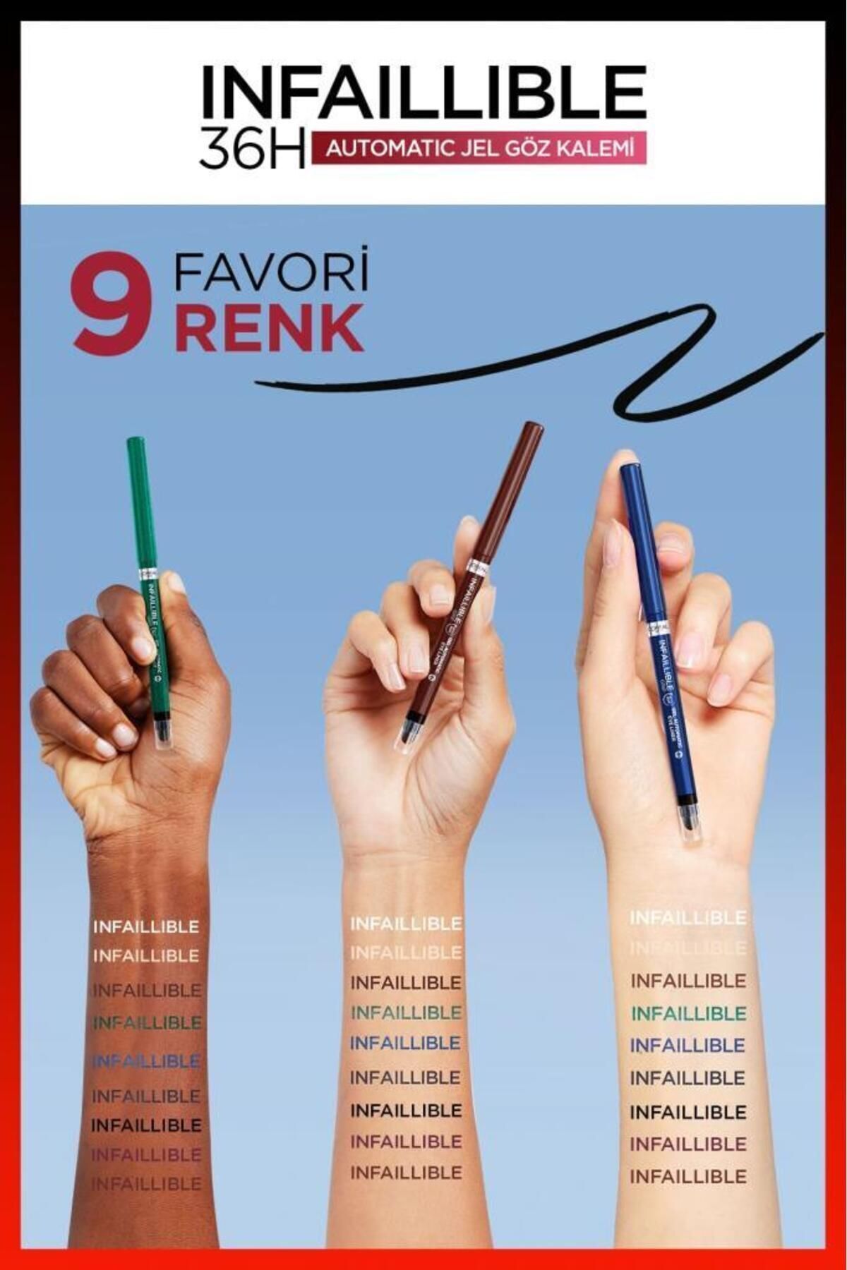 LOREAL PARİS INFAİLLİBLE GEL AUTOMATİC EYELİNER - JEL GÖZ KALEMİ NO: 12 BRONZED ESPRESSO-