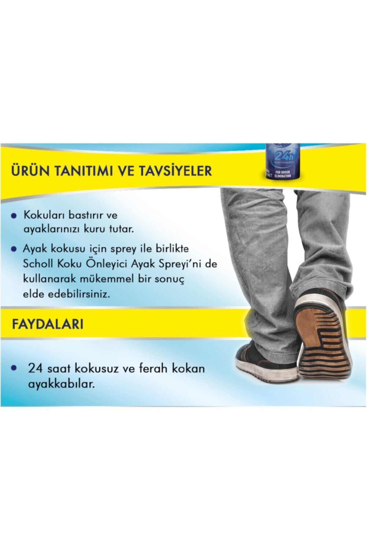 SCHOLL KOKU ÖNLEYİCİ AYAKKABI SPREYİ 150 ML - 24 SAAT ETKİLİ-
