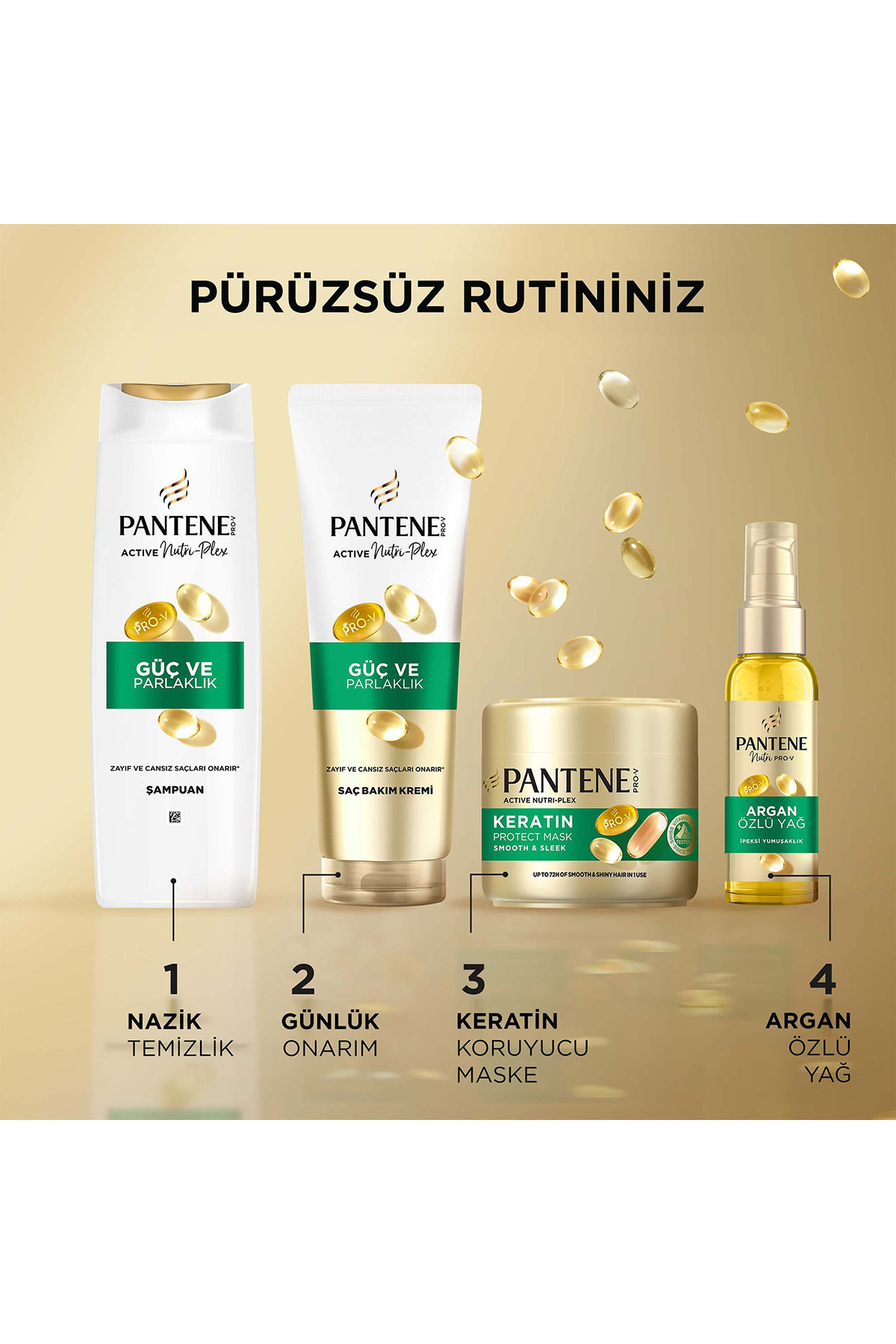 PANTENE GÜÇ VE PARLAKLIK ŞAMPUAN 800 ML-