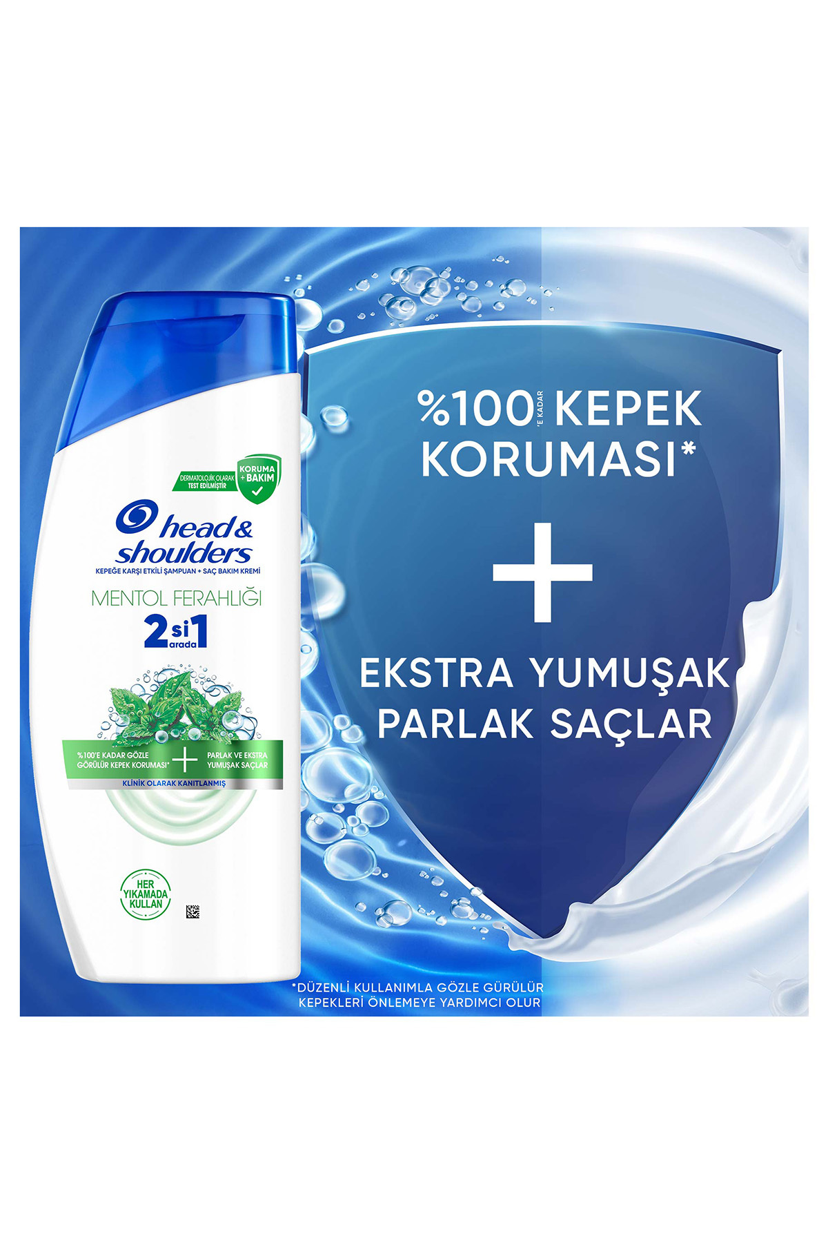 HEAD AND SHOULDERS MENTOL FERAHLIĞI 2Sİ1 ARADA ŞAMPUAN 625 ML-