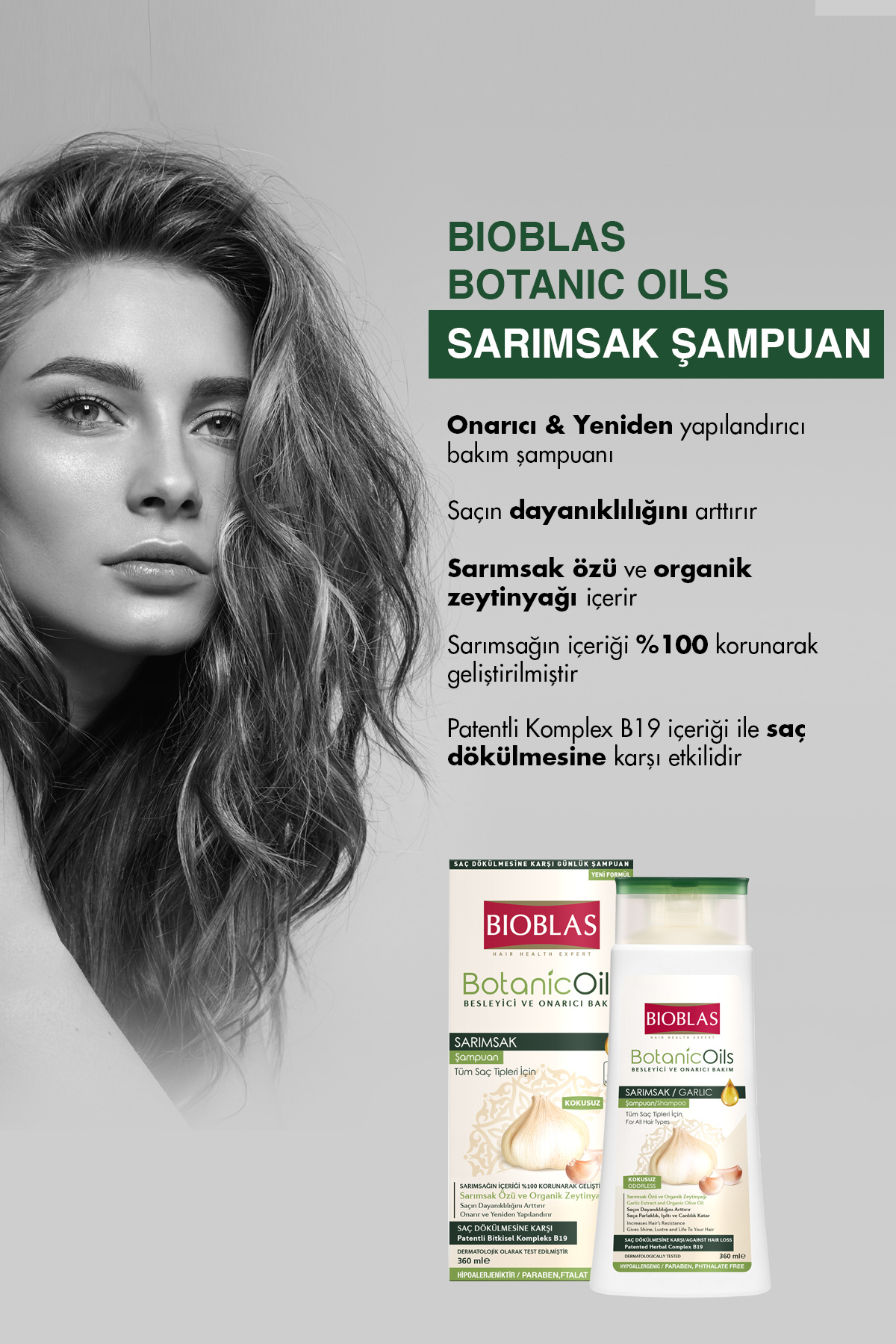 BOTANİC OİLS SARIMSAK ŞAMPUANI 360 ML-