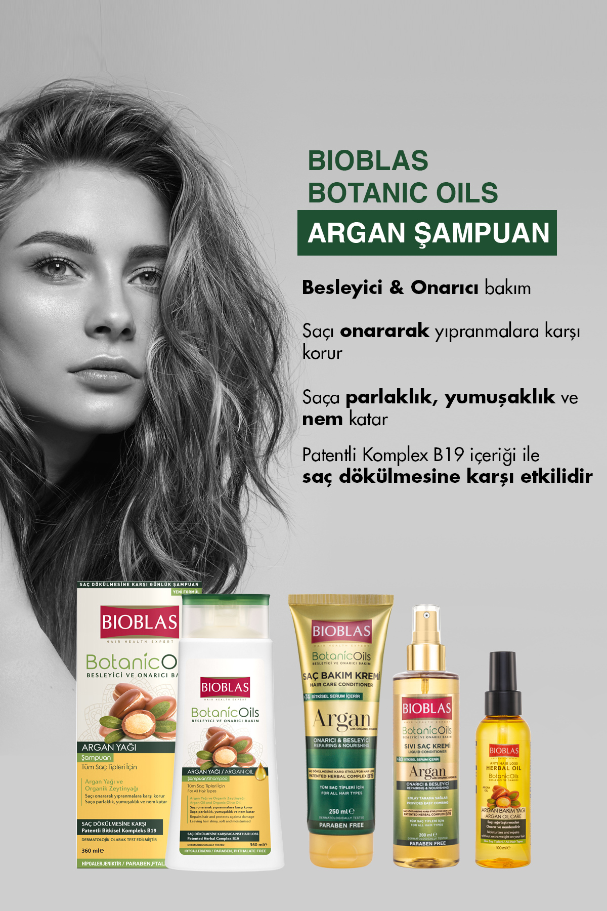 BİOBLAS BOTANİC OİLS ARGAN YAĞLI ŞAMPUAN 360 ML-