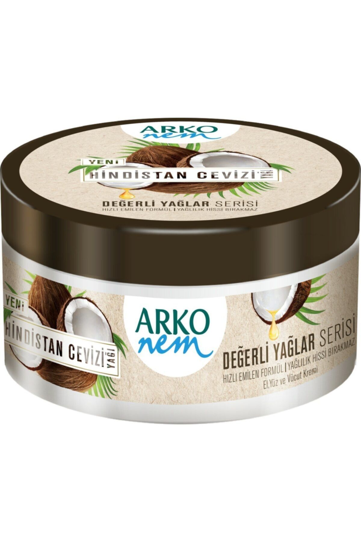 ARKO NEM DEĞERLİ YAĞLAR KREMİ HİNDİSTAN CEVİZİ 250 ML-