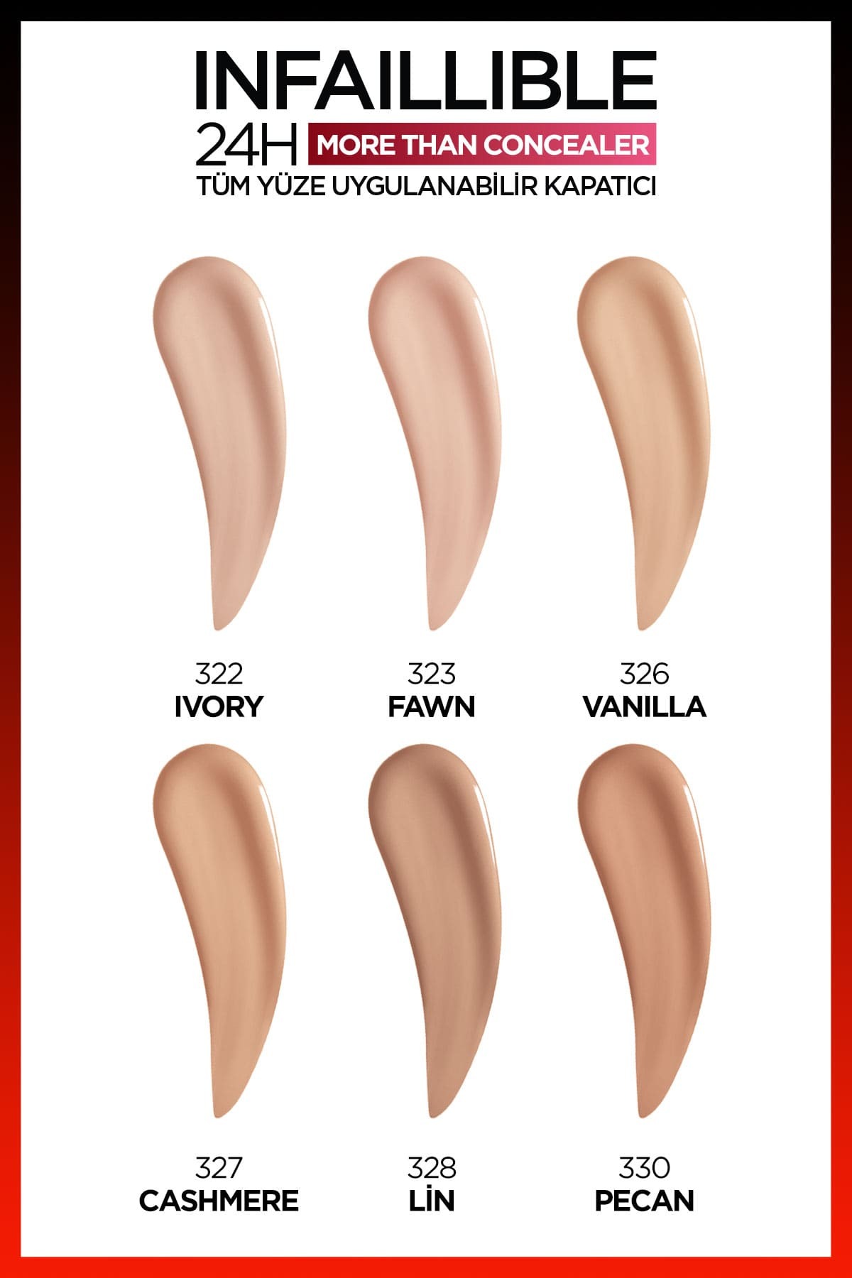 LOREAL PARİS TÜM YÜZE UYGULANABİLİR KAPATICI 326 VANİLLA-
