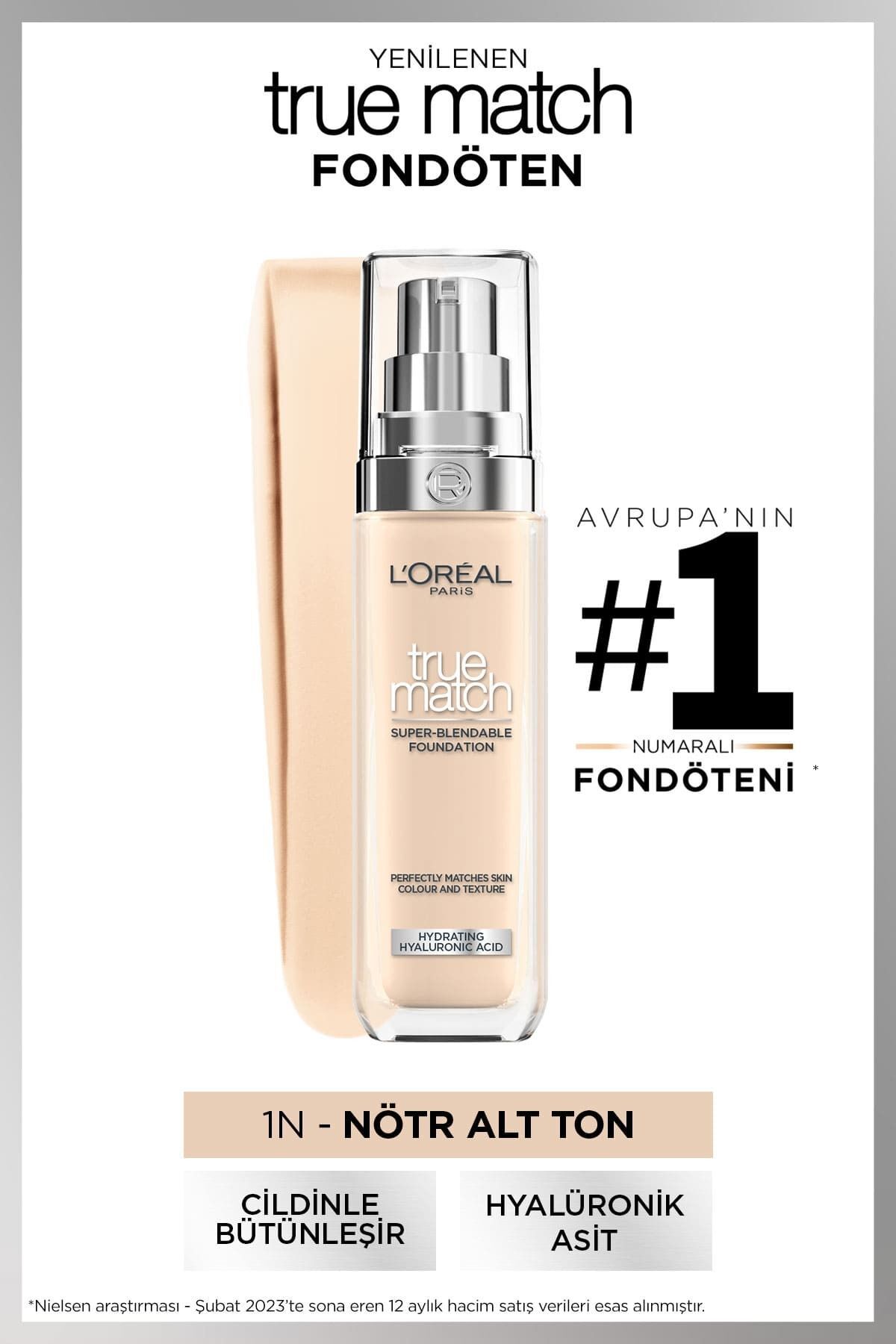 LOREAL PARİS TRUE MATCH  FONDÖTEN 1N IVORY-