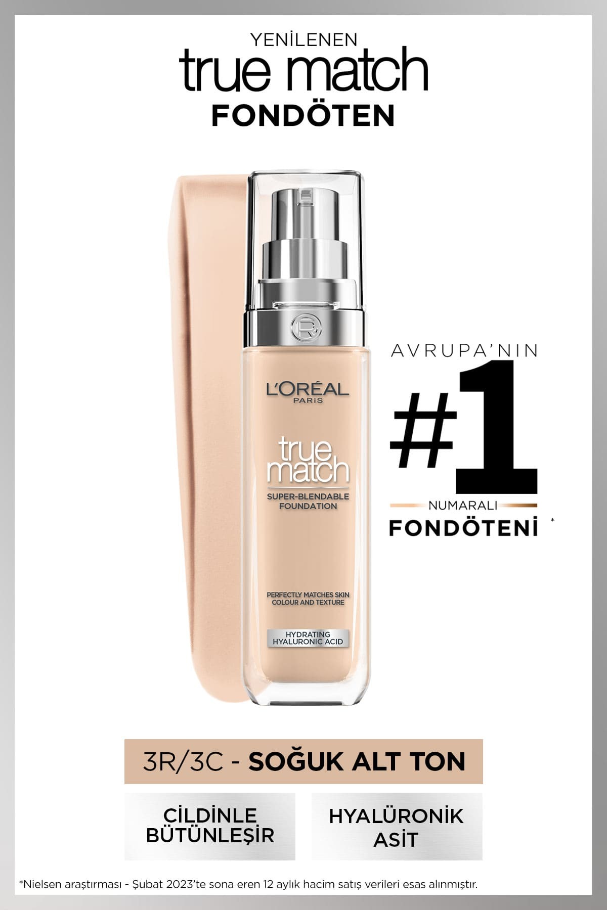LOREAL PARİS TRUE MATCH BAKIM YAPAN 3R FONDÖTEN-