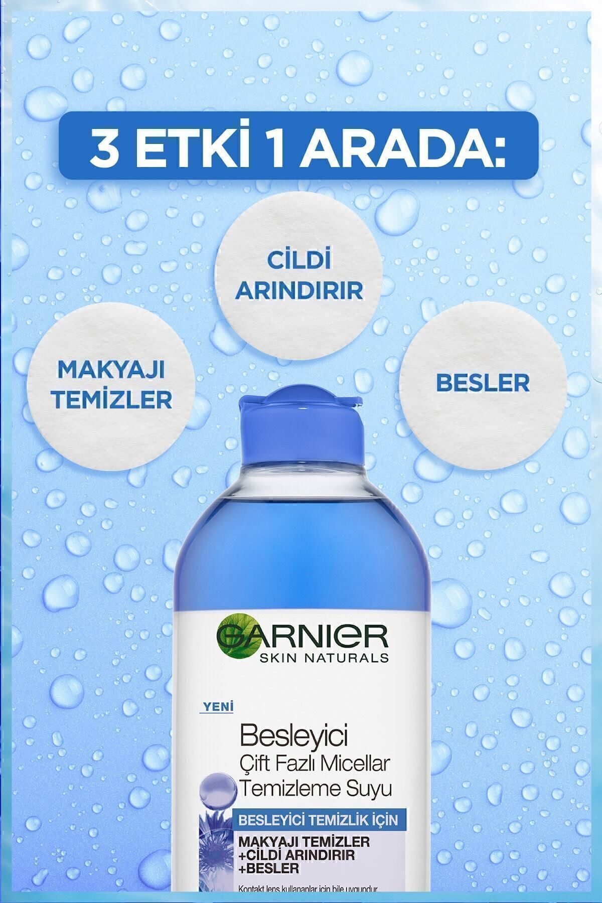 GARNİER BESLEYİCİ ÇİFT BAZLI MAKYAJ TEMİZLEME SUYU 400ML-