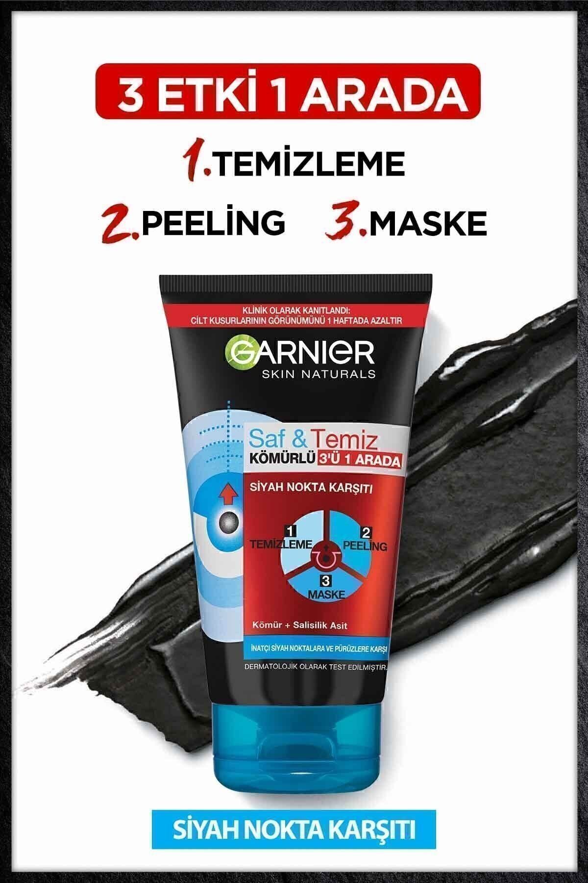 GARNİER SAF&TEMİZ 3İN1 KÖMÜR MASKESİ-