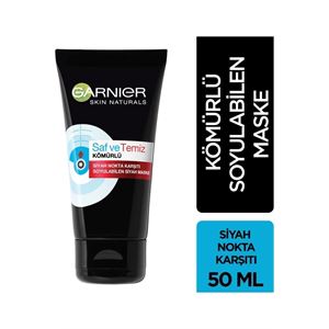 GARNİER SAF & TEMİZ SİYAH NOKTA KARŞITI KÖMÜRLÜ PEELİNG MASKE 50ML-