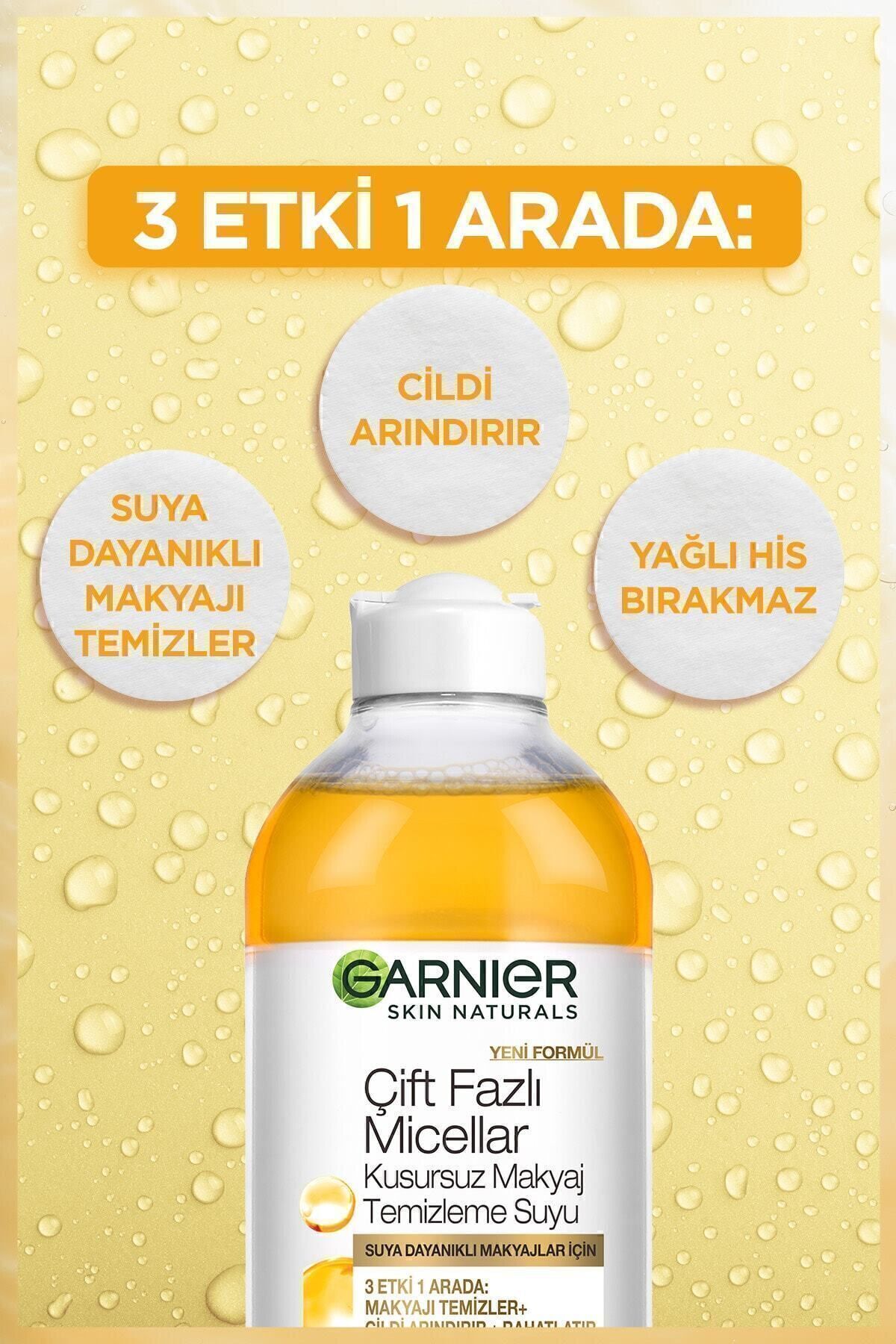 GARNİER ÇİFT FAZLI MICELLAR KUSURSUZ MAKYAJ TEMİZLEME SUYU  400ML-
