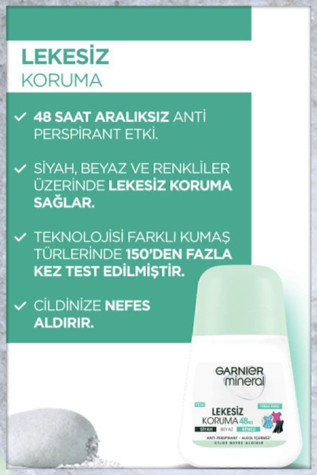 GARNİER LEKESİZ KORUMA KADIN DEODORANT ROLL ON 50-