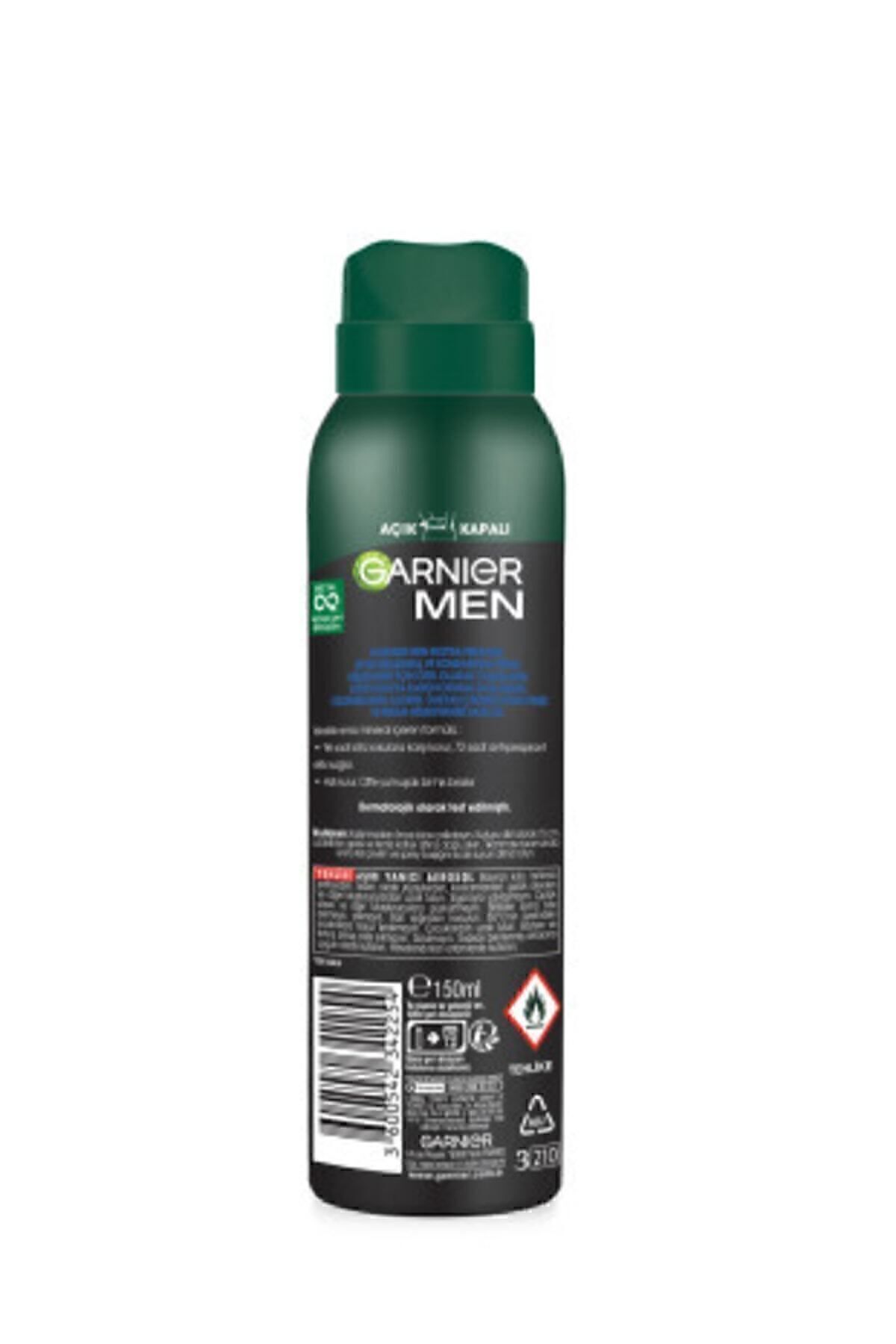 GARNİER MEN EKSTRA FERAHLIK AEROSOL 150 ML SPREY-