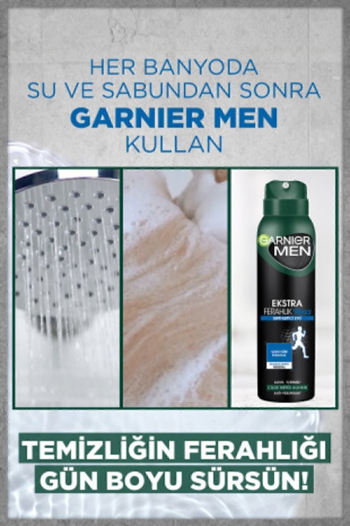 GARNİER MEN EKSTRA FERAHLIK AEROSOL 150 ML SPREY-