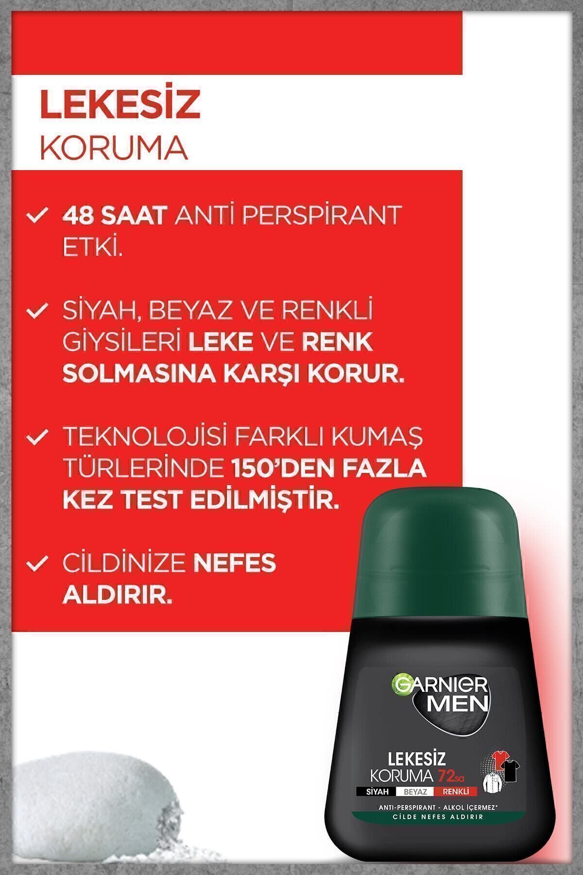 GARNİER MEN LEKESİZ KORUMA ROLL ON DEODORANT 50 ML-