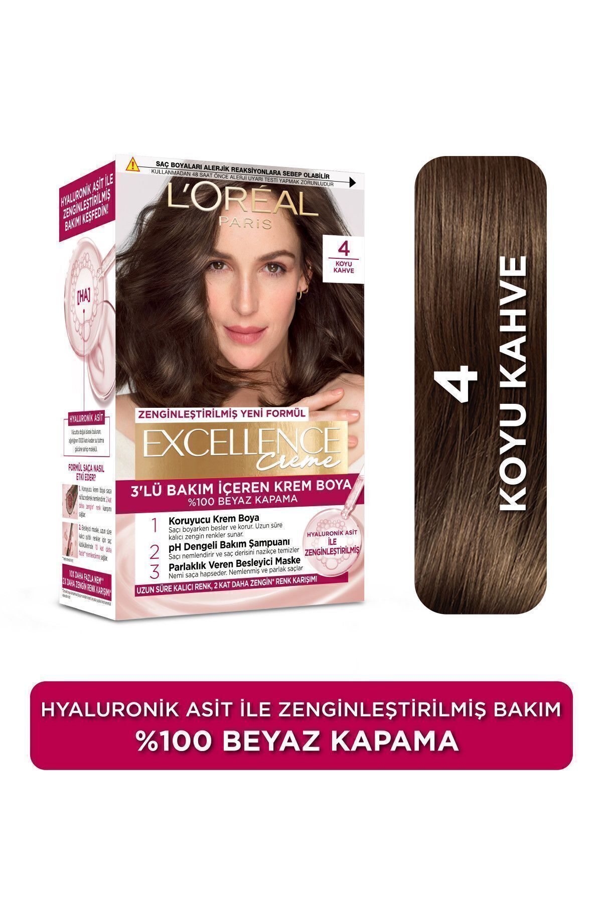 LOREAL EXCELLENCE 4  SAÇ BOYASI KAHVE-