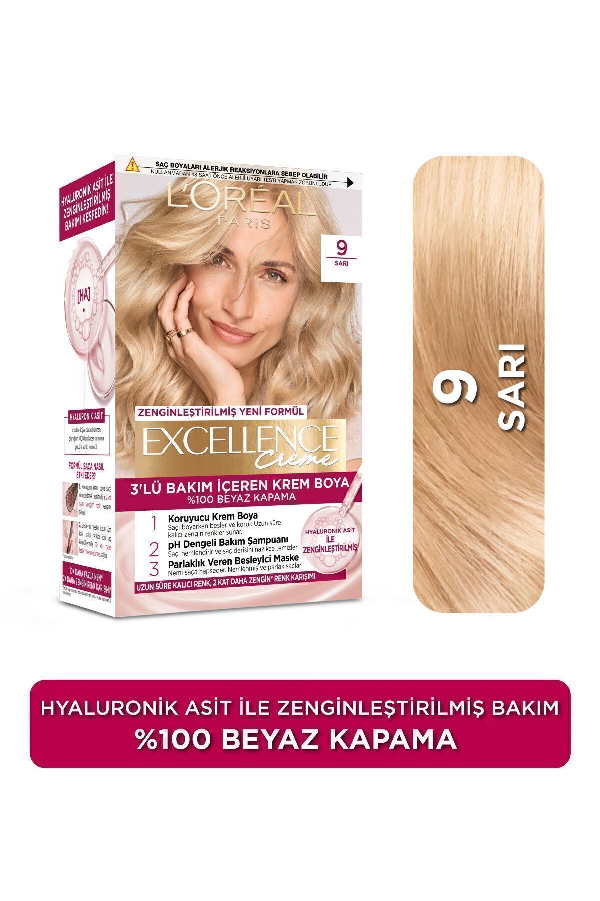 LORÉAL PARİS EXCELLENCE 9 CREME SAÇ BOYASI SARI-