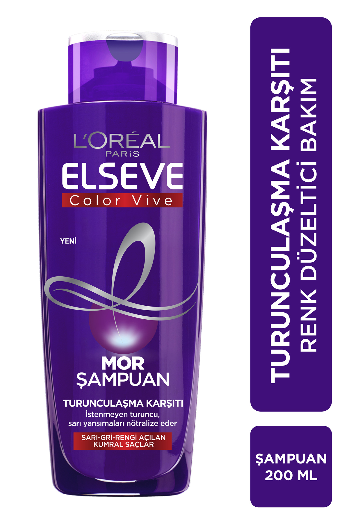 LOREAL PARİS ELSEVE  TURUNCULAŞMA KARŞI MOR ŞAMPUAN 350ML-