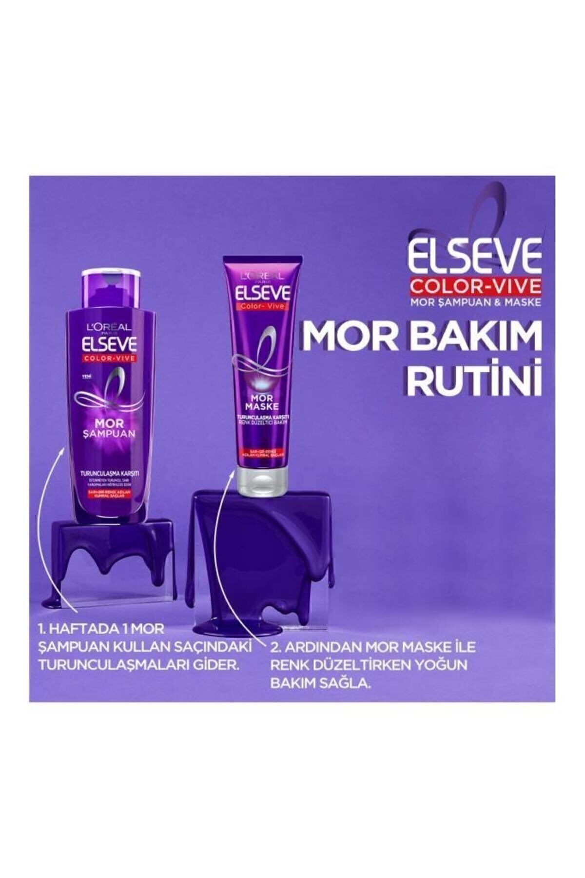 LOREAL PARİS ELSEVE  TURUNCULAŞMA KARŞI MOR ŞAMPUAN 350ML-
