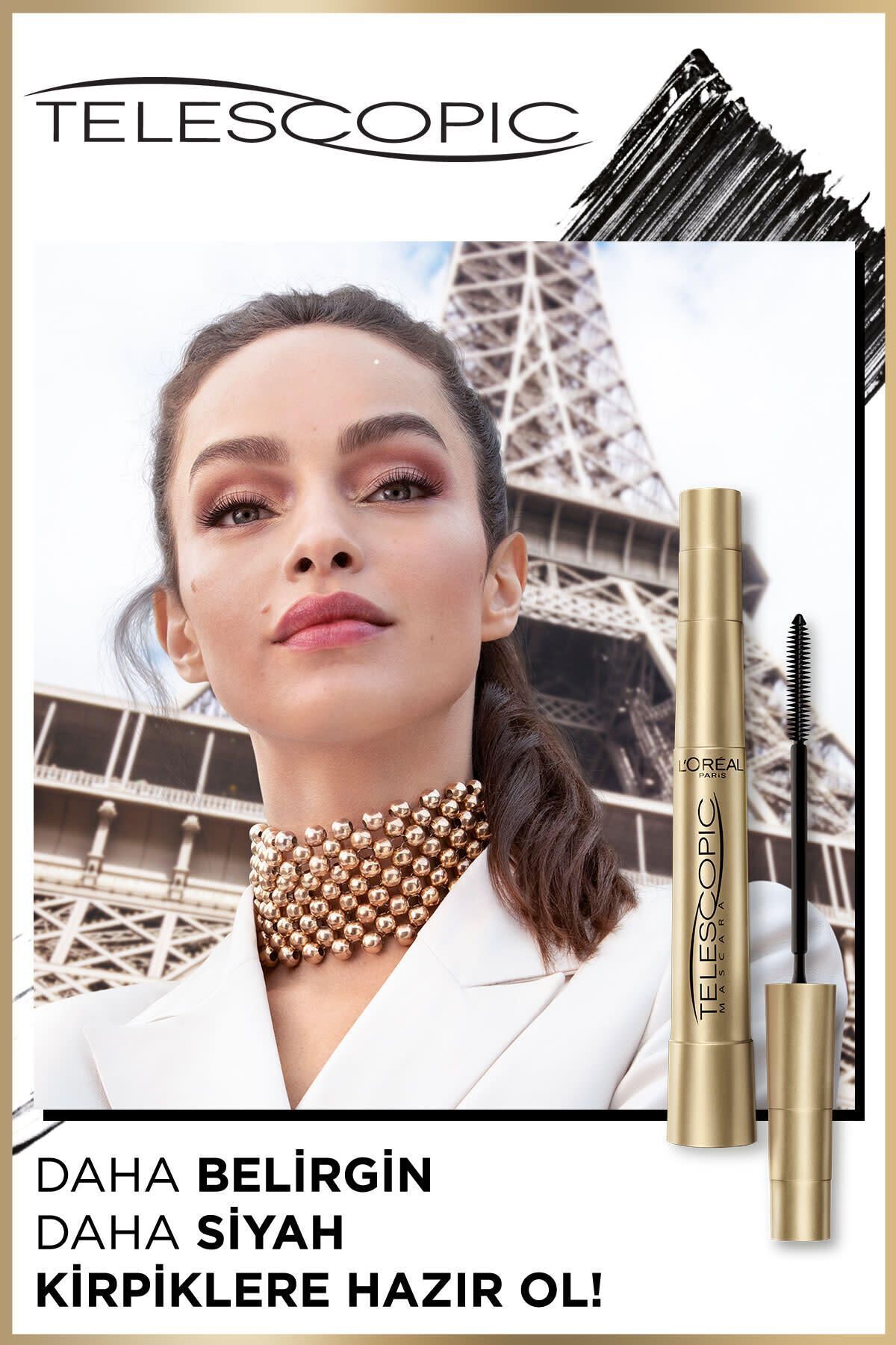 LOREAL PARİS SİYAH TELESCOPİC MASKARA-