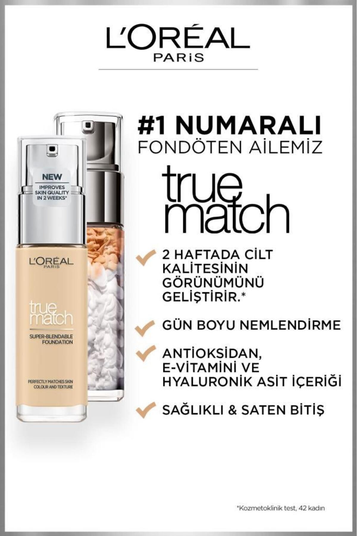 LORÉAL PARİS TRUE MATCH 1D GOLDEN IVORY  FONDÖTEN-