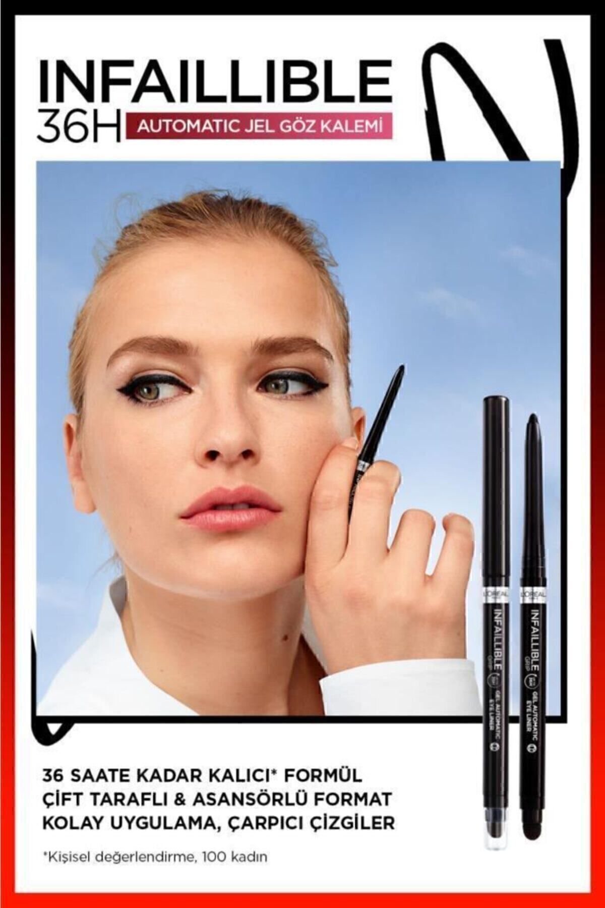 LOREAL PARİS INFAİLLABLE  JEL GÖZ KALEMİ  SİYAH-