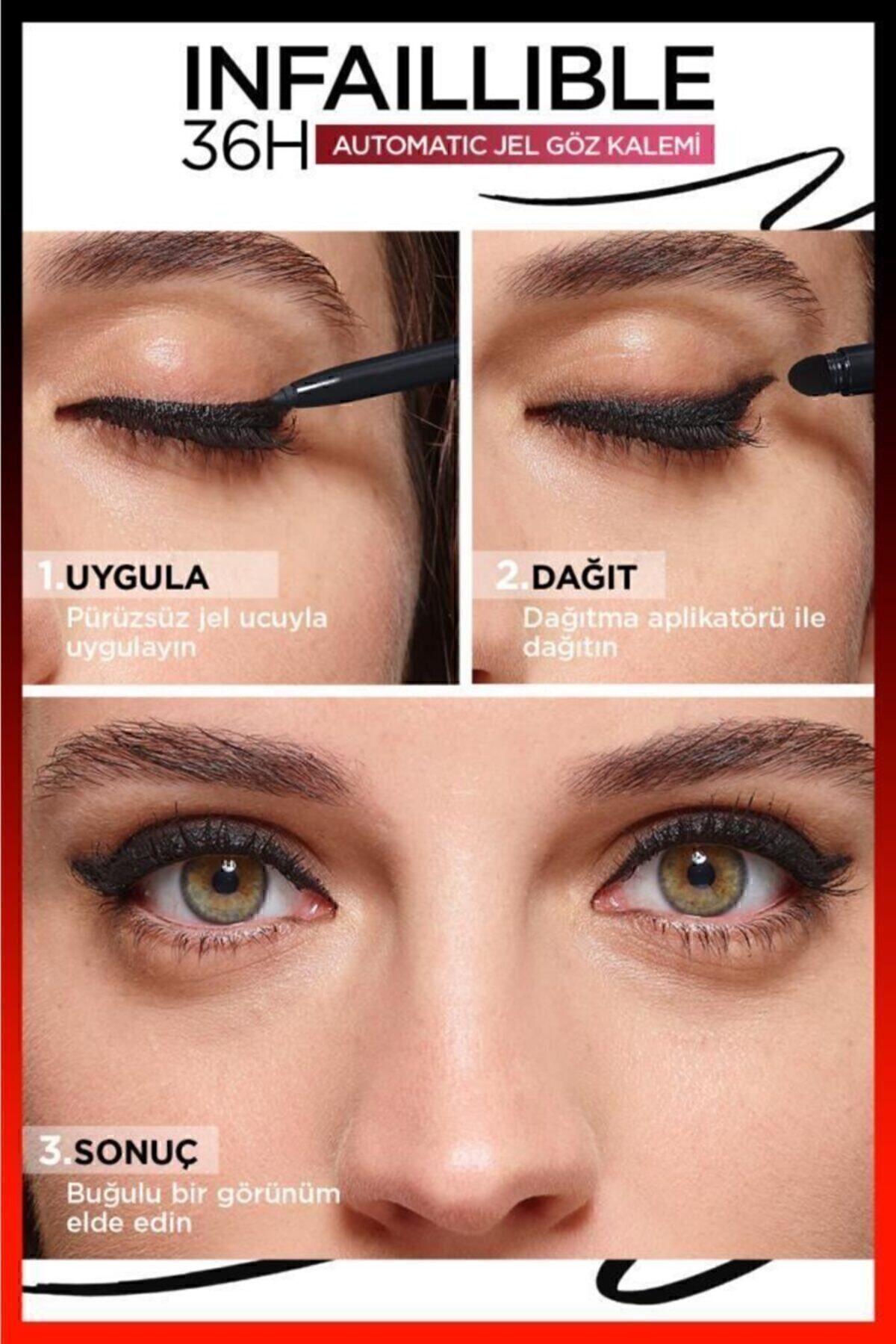 LOREAL PARİS INFAİLLABLE  JEL GÖZ KALEMİ  SİYAH-