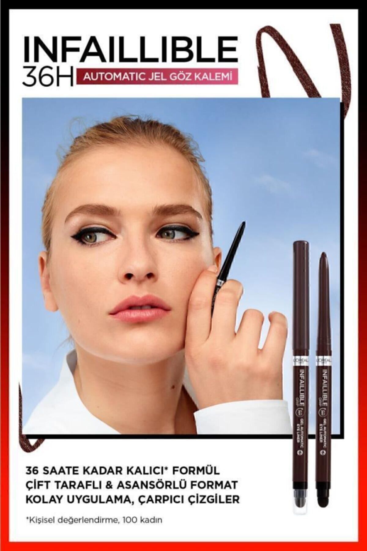 LOREAL PARİS INFAİLLABLE JEL GÖZ KALEMİ KAHVERENGİ-