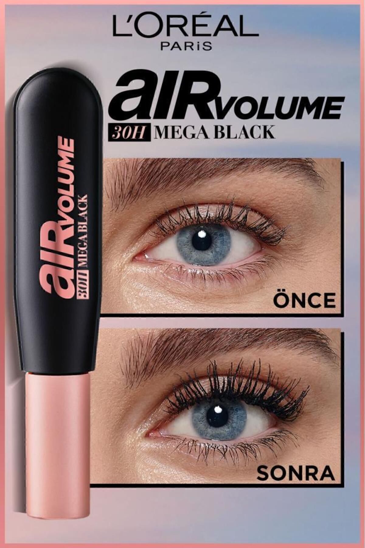 LOREAL PARİS AİR MEGA VOLUME EKSTRA SİYAH MASKARA-