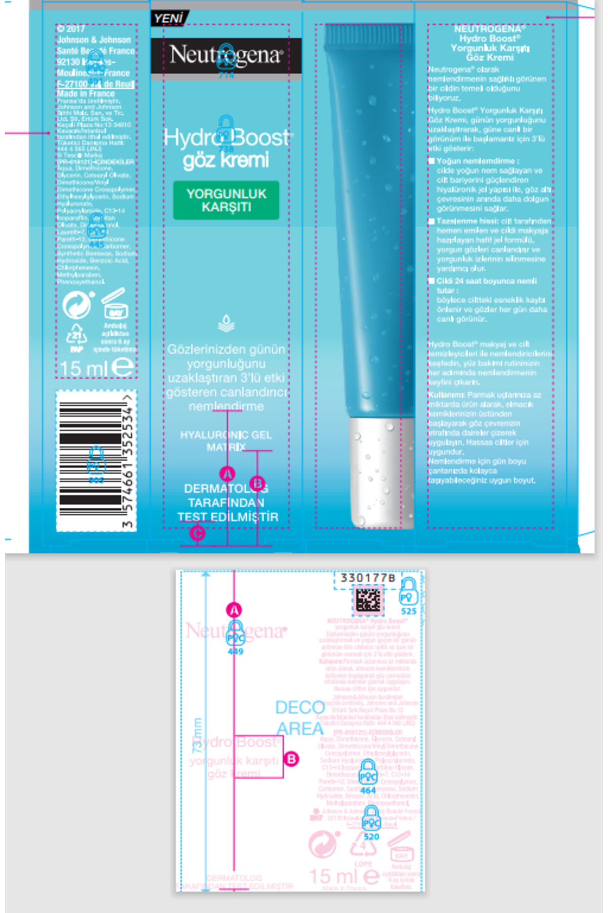 HYDRO BOOST YORGUNLUK KARŞITI GÖZ KREMİ 15 ML-