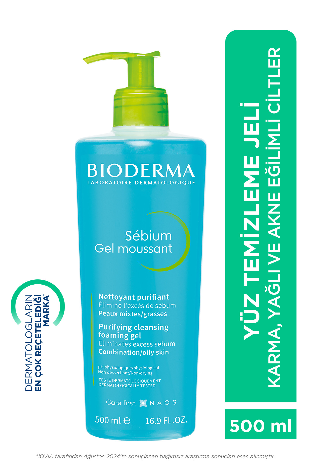 BİODERMA SÉBİUM YÜZ TEMİZLEME JELİ 500 ML-