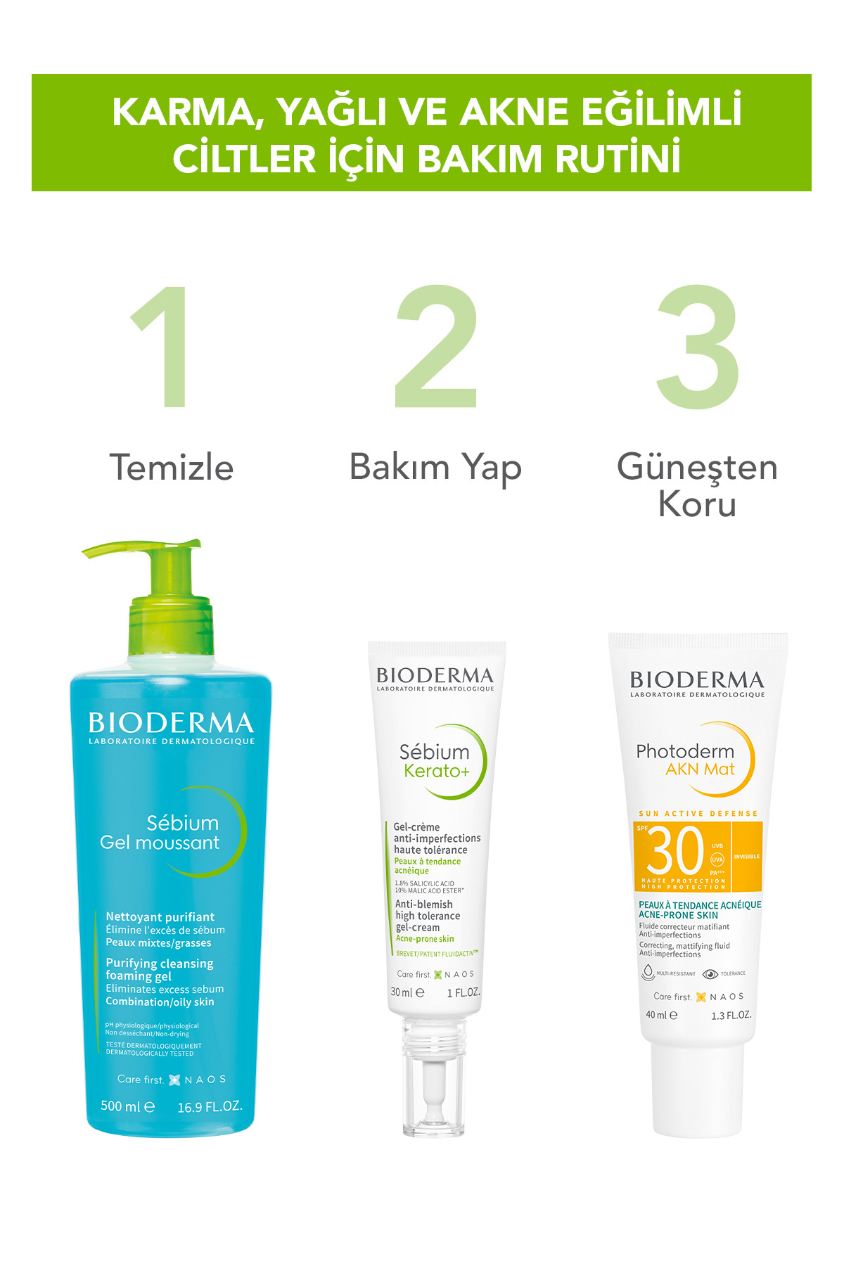 BİODERMA SÉBİUM YÜZ TEMİZLEME JELİ 500 ML-