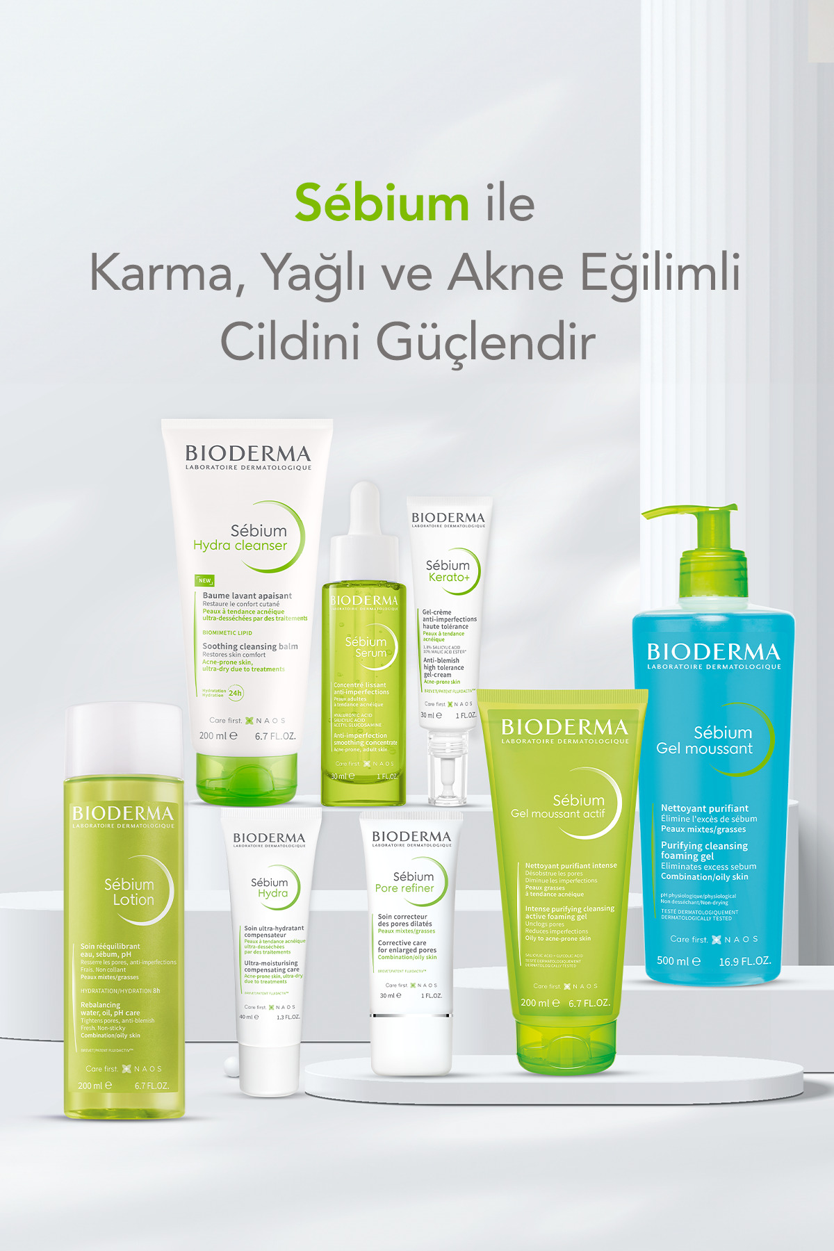 BİODERMA SÉBİUM YÜZ TEMİZLEME JELİ 500 ML-