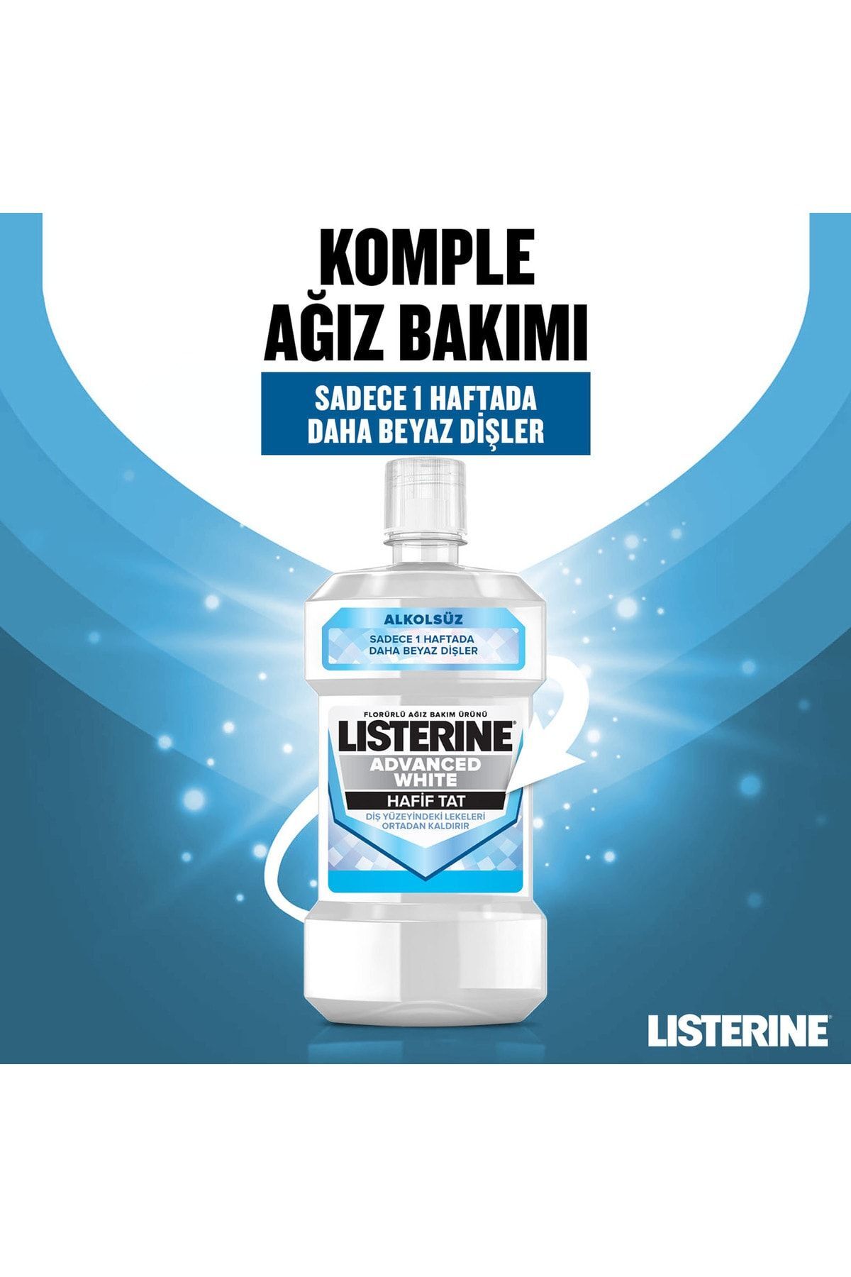 LİSTERİNEADVANCE WHİTE HAFİF TAT AĞIZ BAKIM SUYU 500 ML-