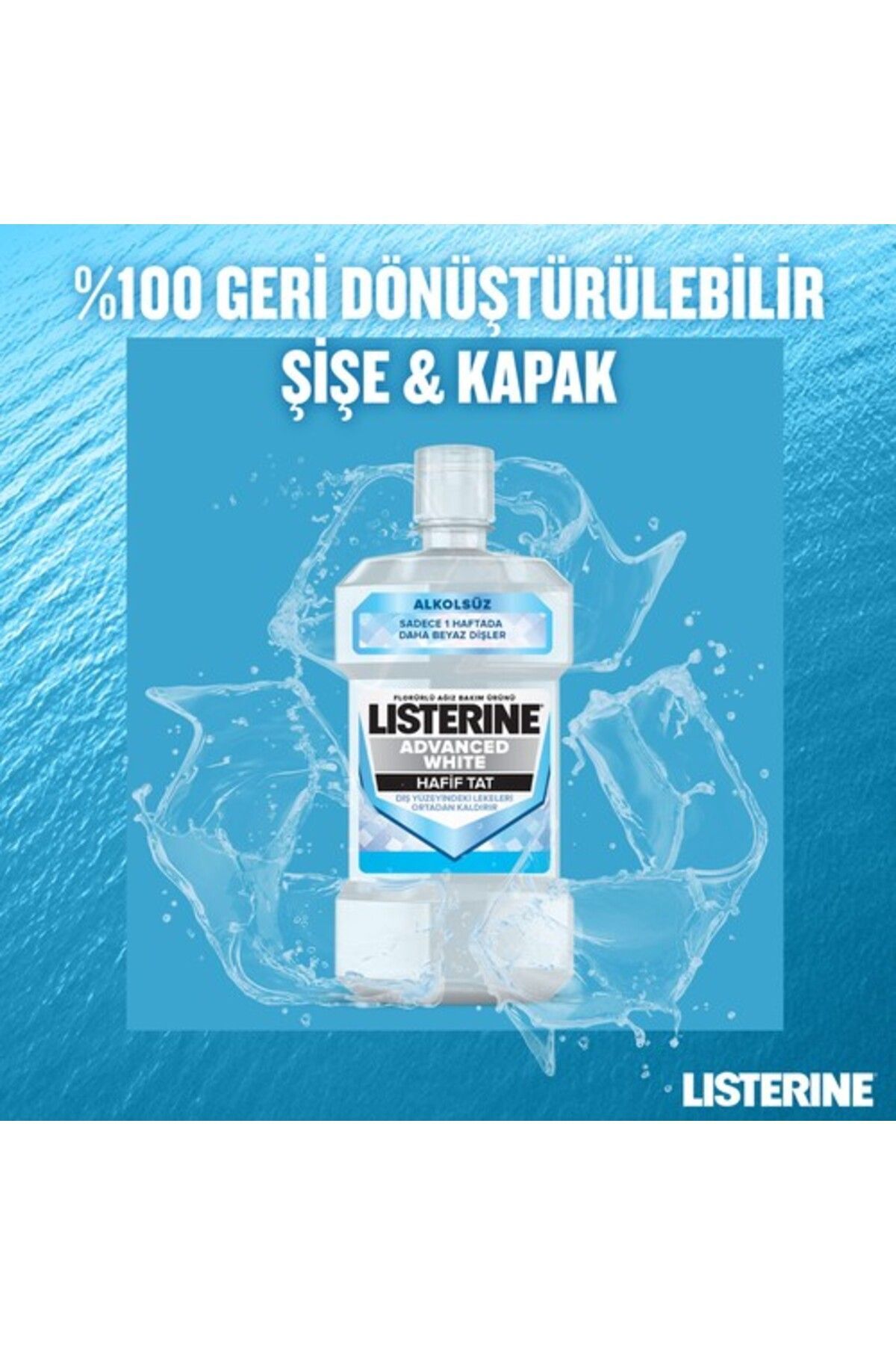 LİSTERİNEADVANCE WHİTE HAFİF TAT AĞIZ BAKIM SUYU 500 ML-