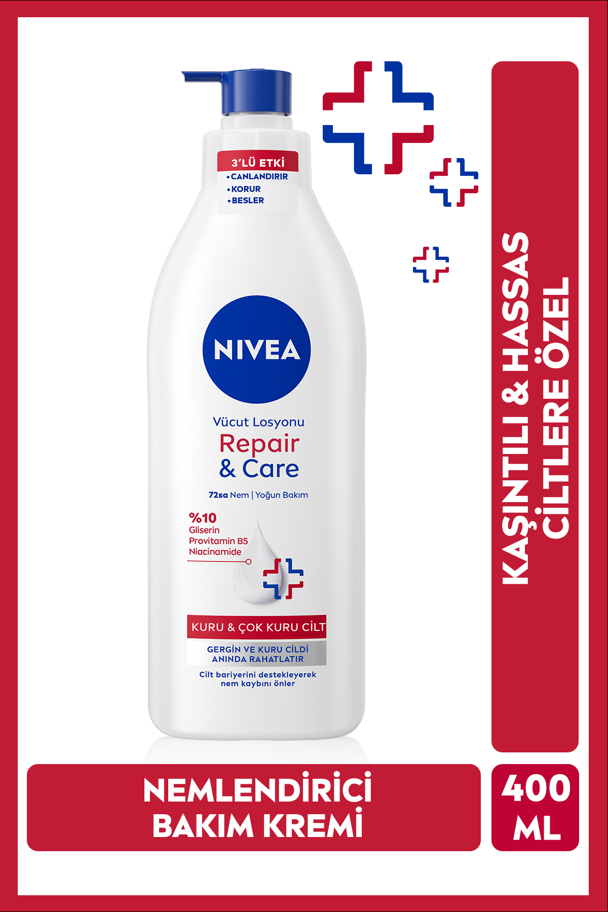 NİVEA REPAIR CARE YOĞUN BAKIM ONARICI VÜCUT LOSYON 400ML-