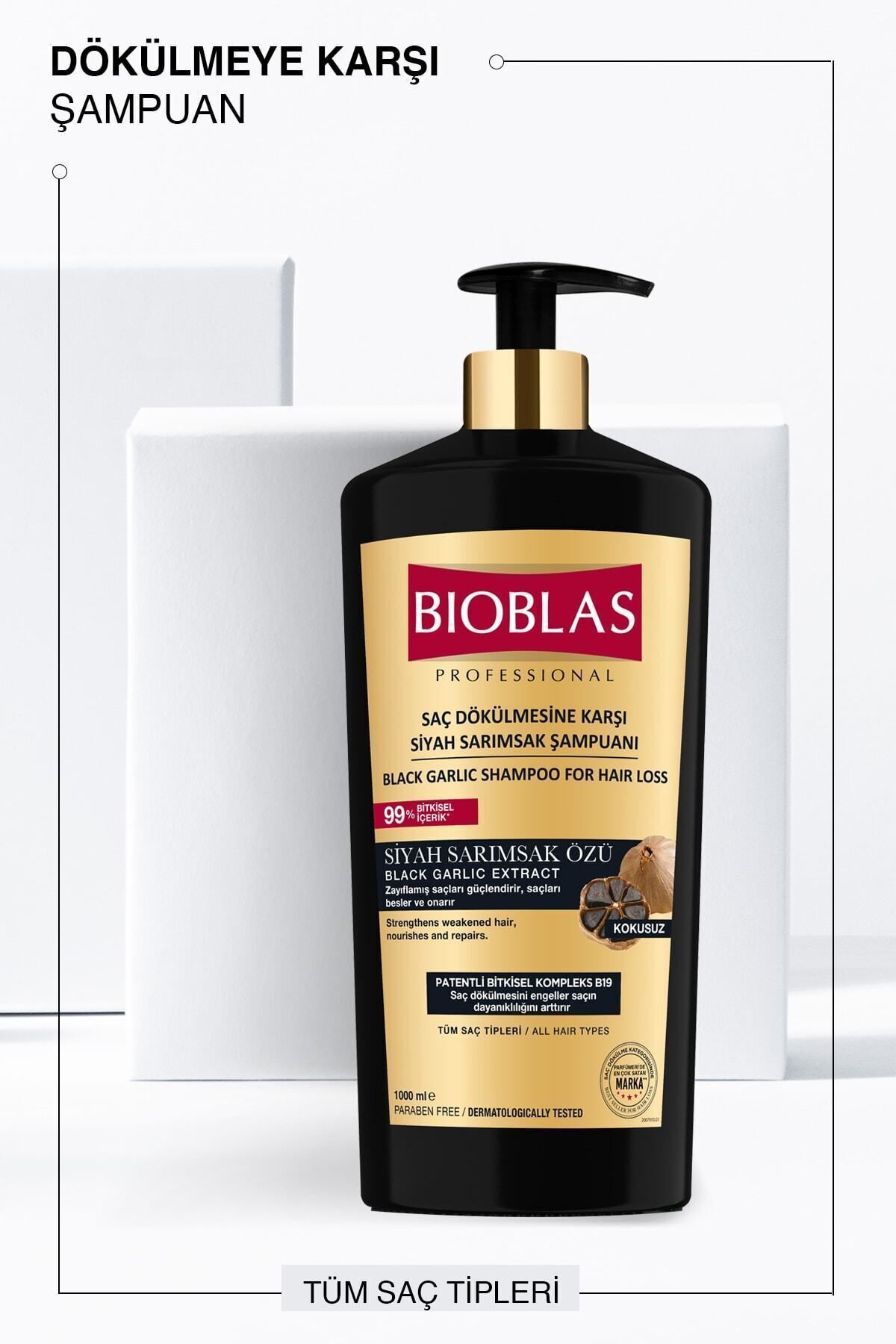 BIOBLAS  SİYAH SARIMSAKLI ŞAMPUAN 1000ML-