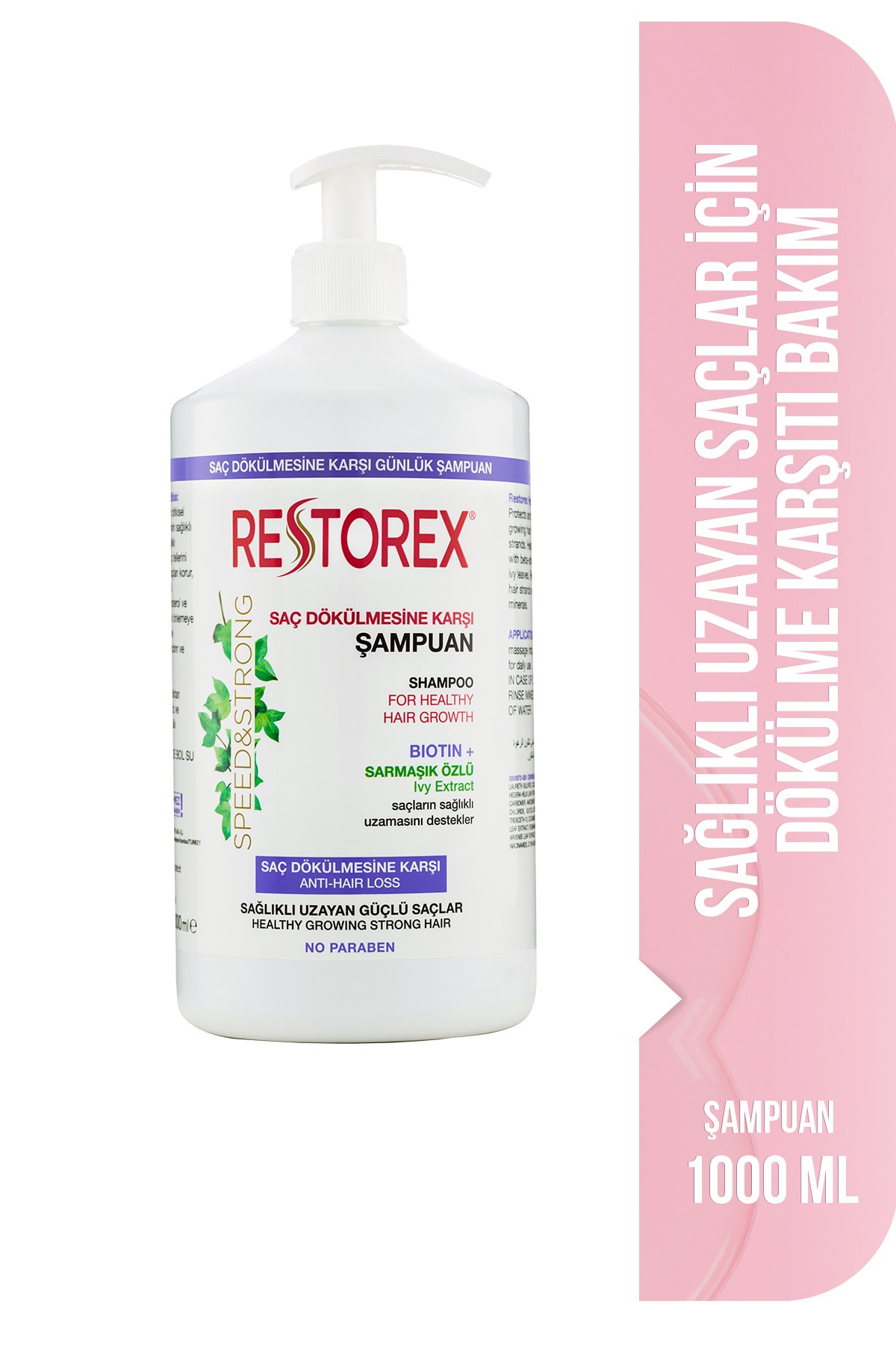 RESTOREX SAÇ DÖKÜLMESİNE KARŞI EKSTRA DİRENÇ ŞAMPUAN 1000ML-