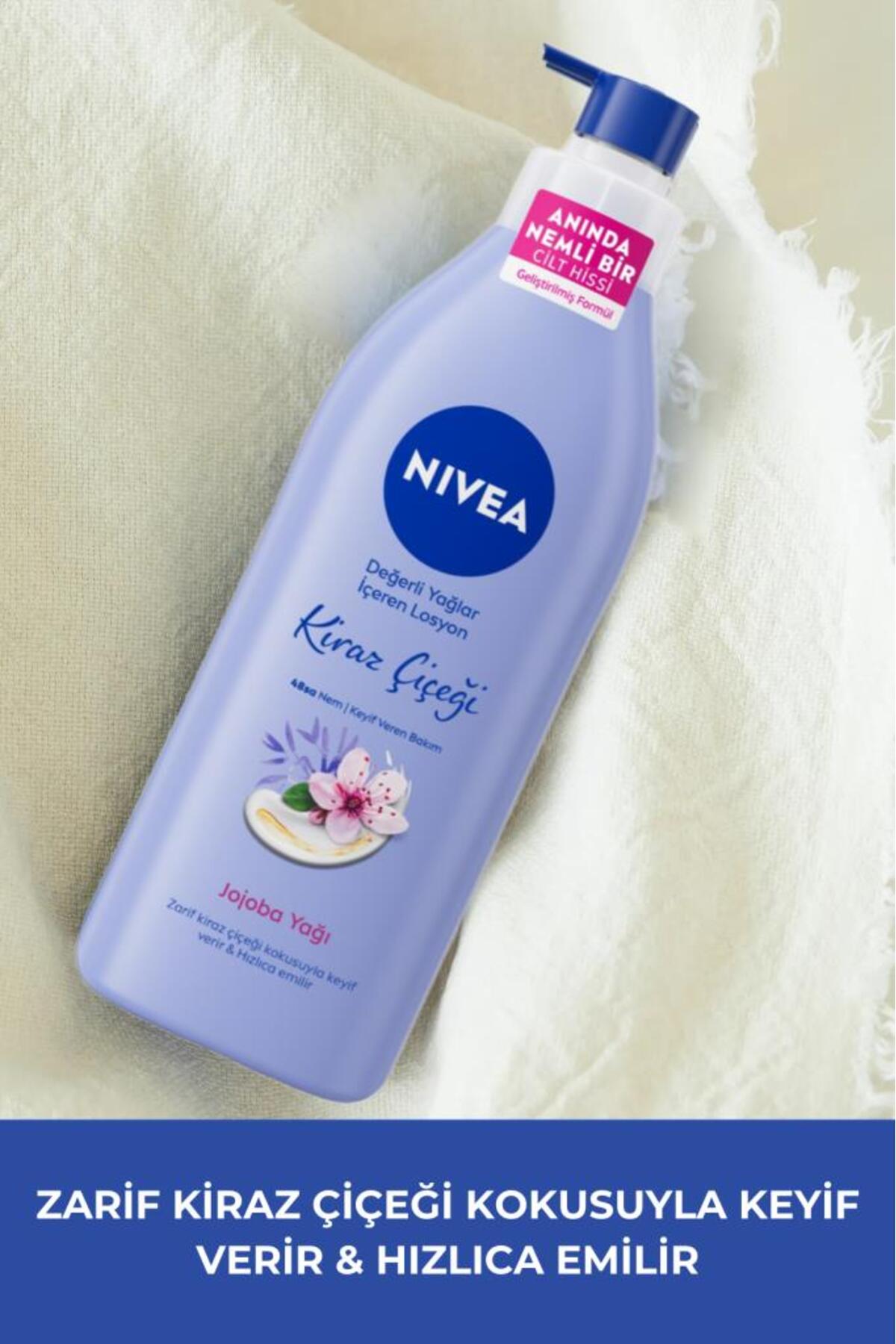 NİVEA LOSYON DEĞERLİ YAĞLAR KİRAZ ÇİÇEĞİ NEMLENDİRİCİ 400ML-