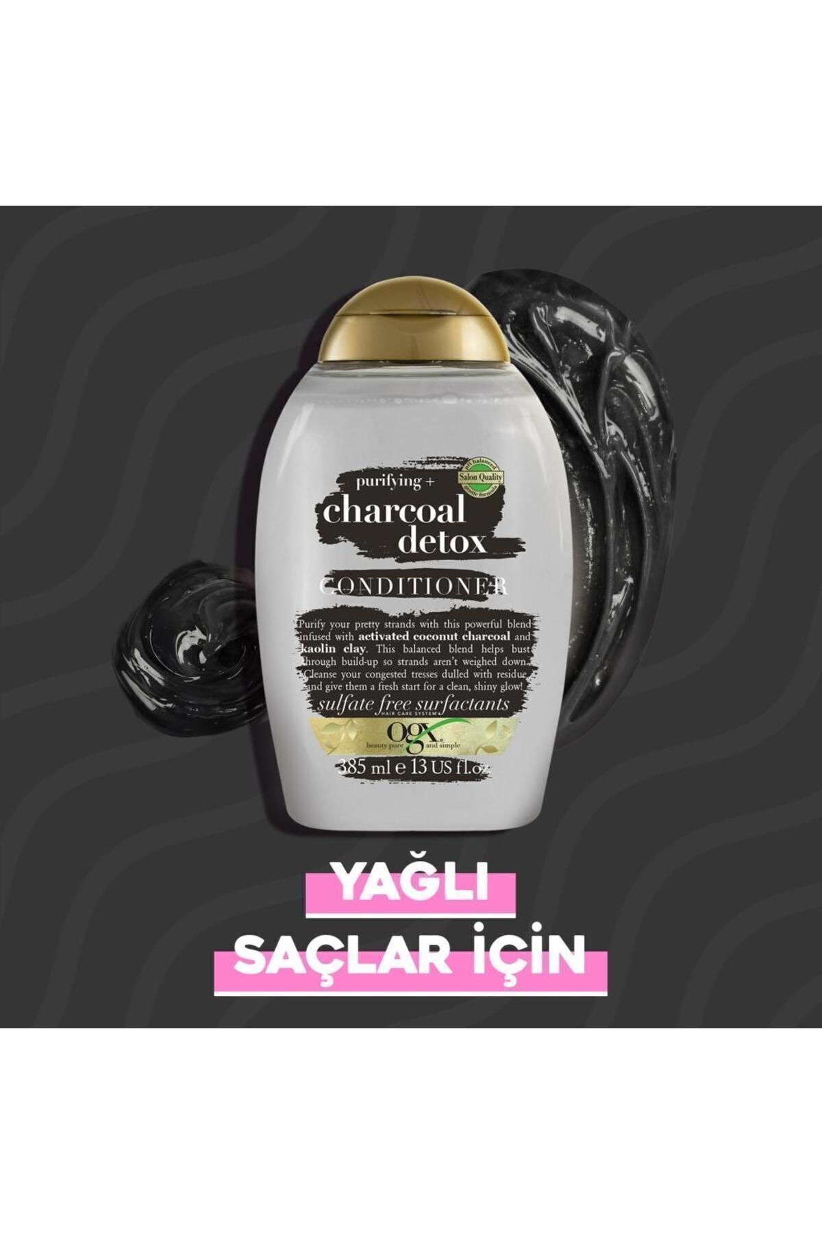 OGX KÖMÜR DETOKSU SÜLFATSIZ SAÇ BAKIM KREMİ 385 ML-