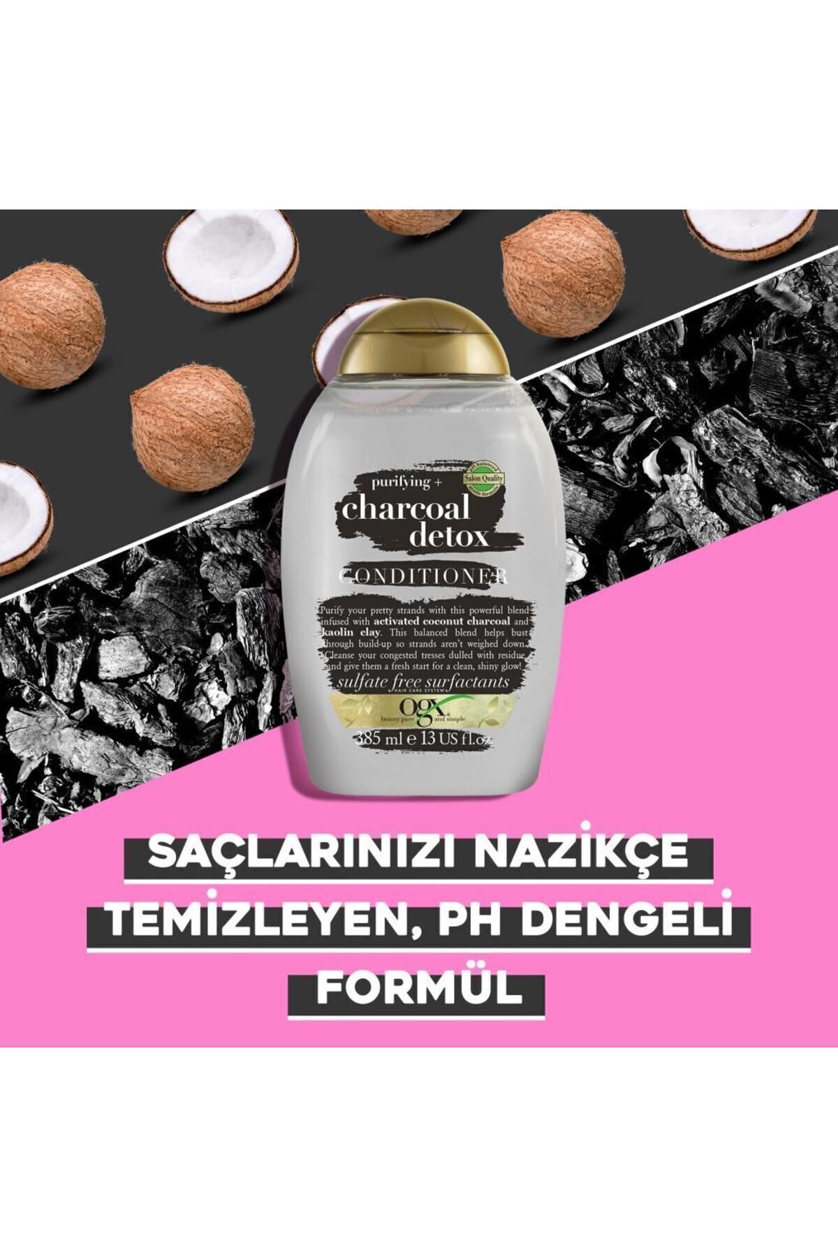OGX KÖMÜR DETOKSU SÜLFATSIZ SAÇ BAKIM KREMİ 385 ML-