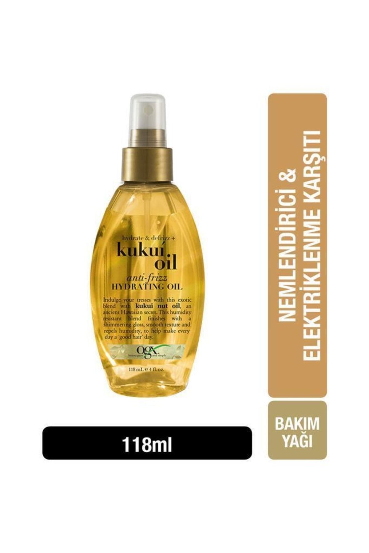OGX NEMLENDİRİCİ&ELEKTRİKLENME  KARŞITI KUKUİ OİL SERUM 118 ML-