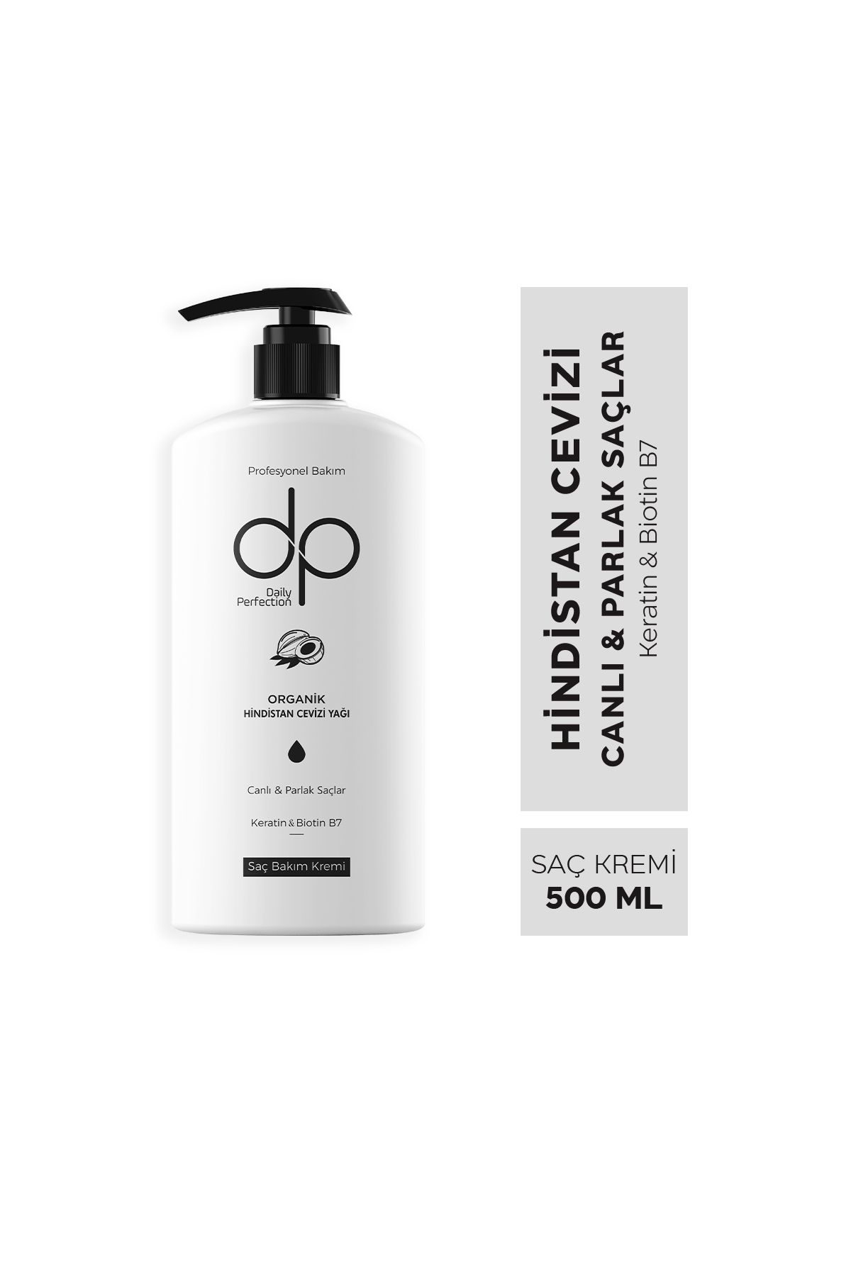 DP ORGANİK HİNDİSTAN CEVİZİ SAÇ BAKIM KREMİ 500 ML-