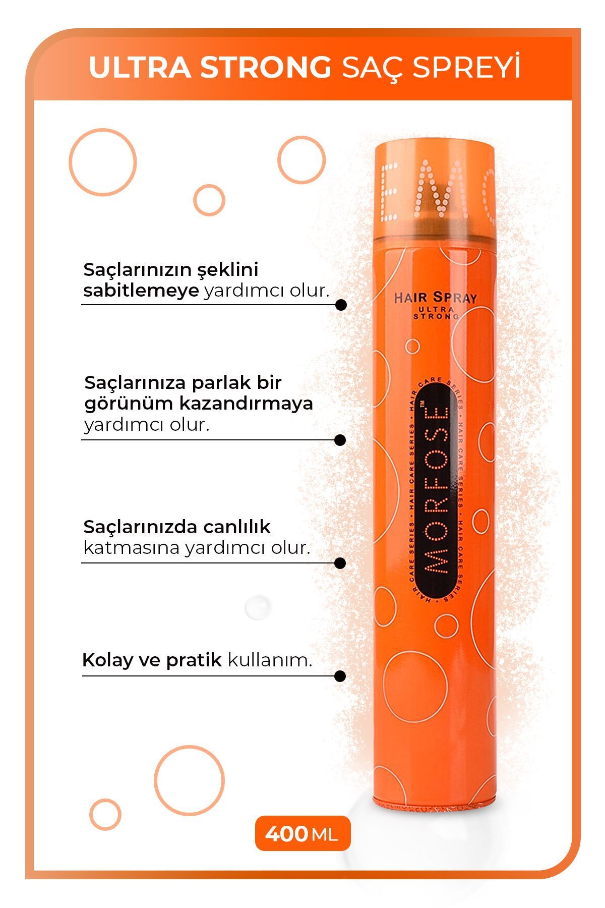 MORFOSE SAÇ SPREYİ TURUNCU 400 ML-
