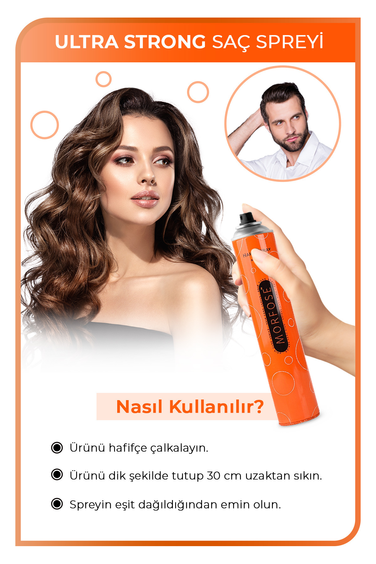 MORFOSE SAÇ SPREYİ TURUNCU 400 ML-
