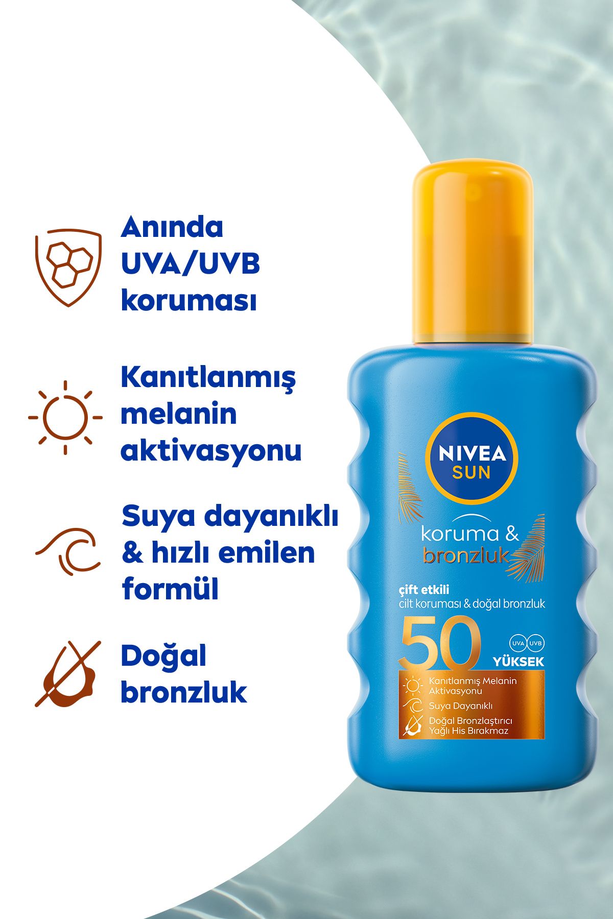 NİVEA SUN K.BRONZLUK 50F SPREY 200ML-