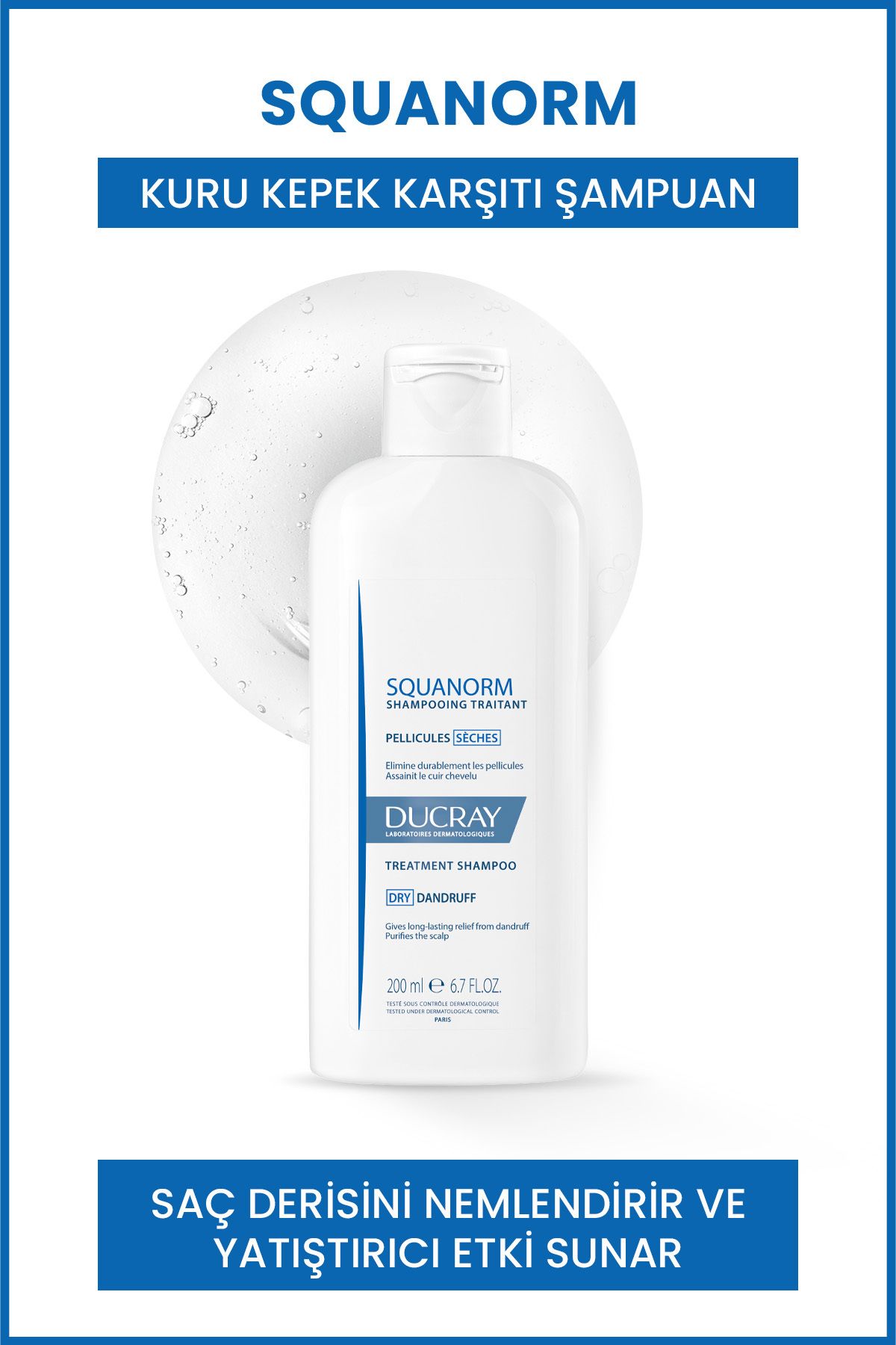 DUCRAY SQUANORM DRY DANDRUFF KURU VE KEPEKLİ ŞAMPUAN 200 ML-