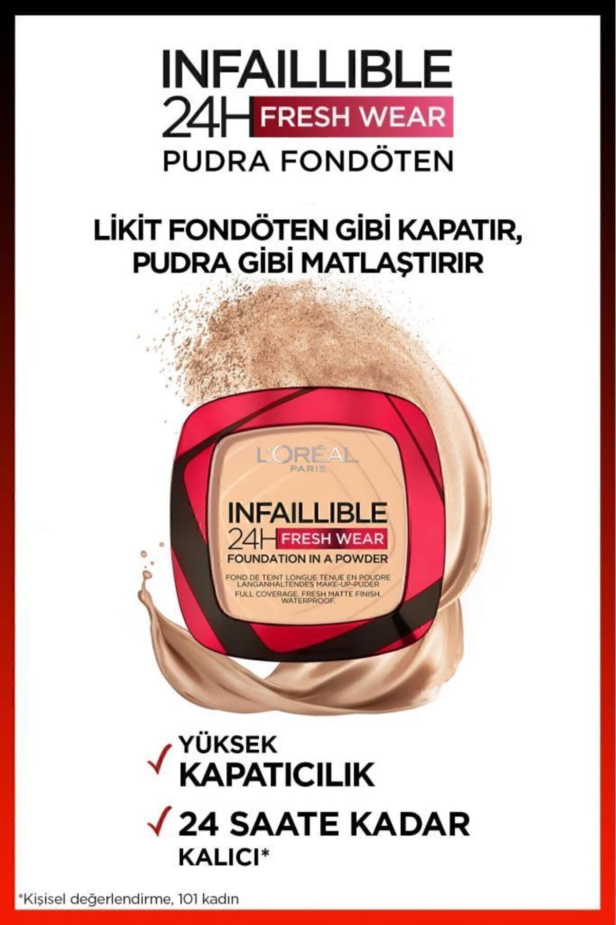 LOREAL PARİS  INFALBLE 24HFRESHWEAR PUDRA FONDÖTEN 120VANİLLA-