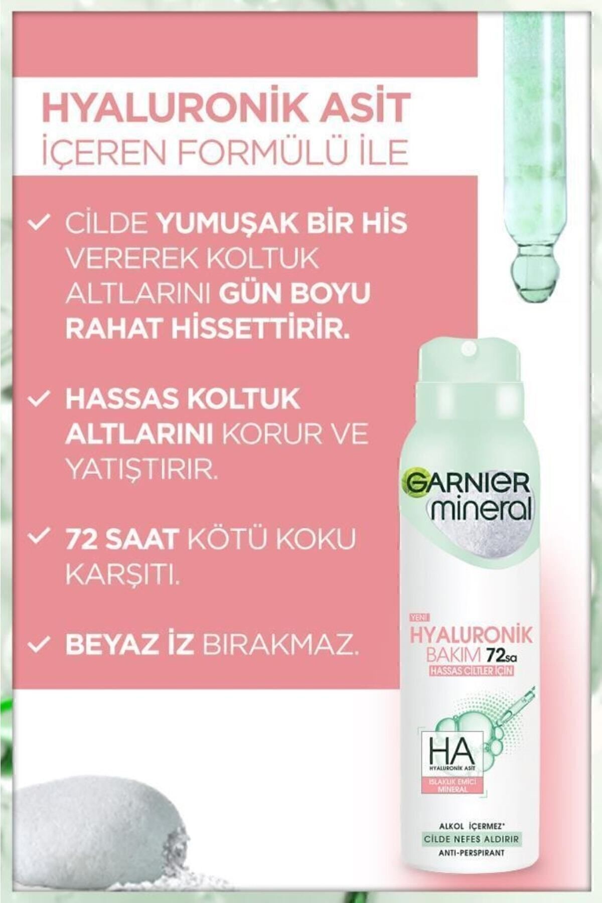 Garnier Mineral Hyaluronik Bakım Sprey Deodorant-
