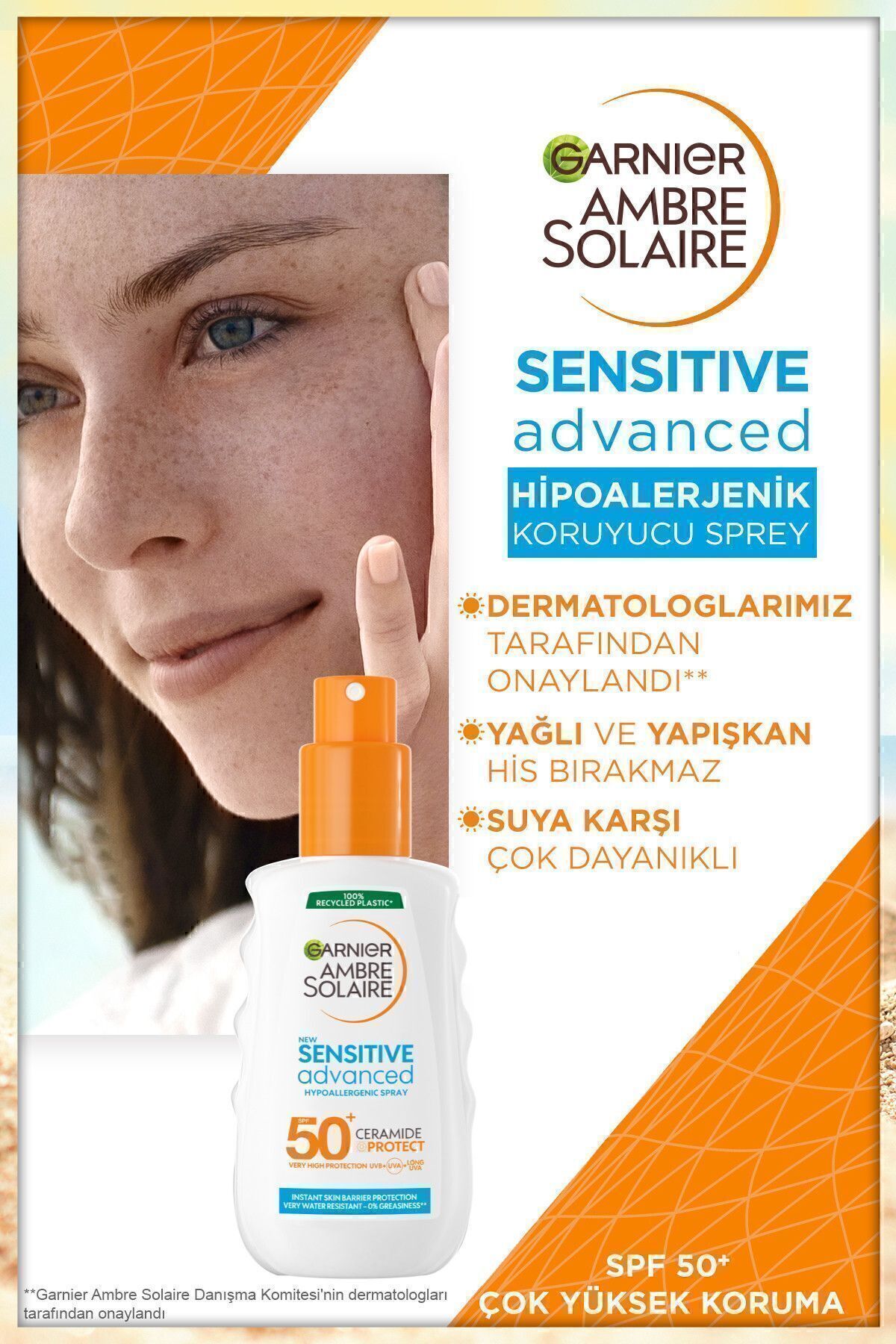 GARNİER AMBRE SENSİTİVE ADVANCED GÜNEŞ SPREY GFK50 200ML-