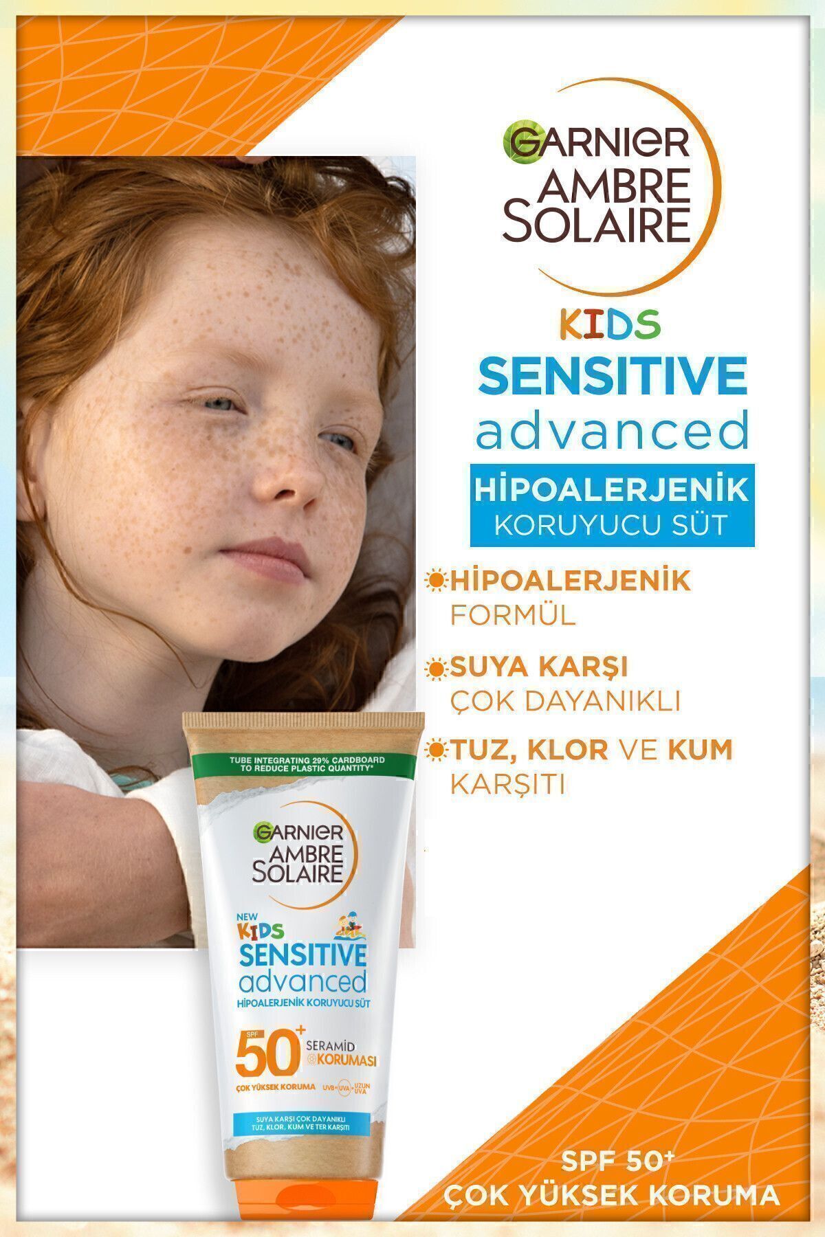 GARNİER AMBER SENSİTİVE ADVANCED GÜNEŞ SÜT ÇOCUK GFK50 200ML-